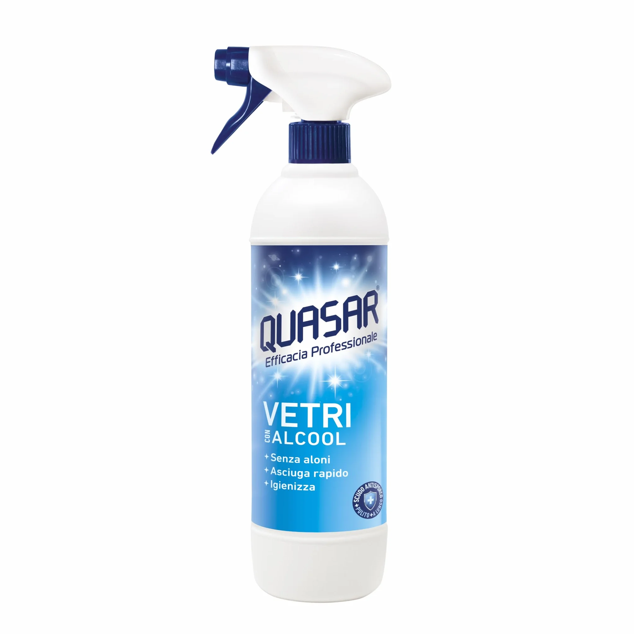 Quasar Vetri con Alcool Senza Aloni Asciuga Rapido Igienizza 680 ml