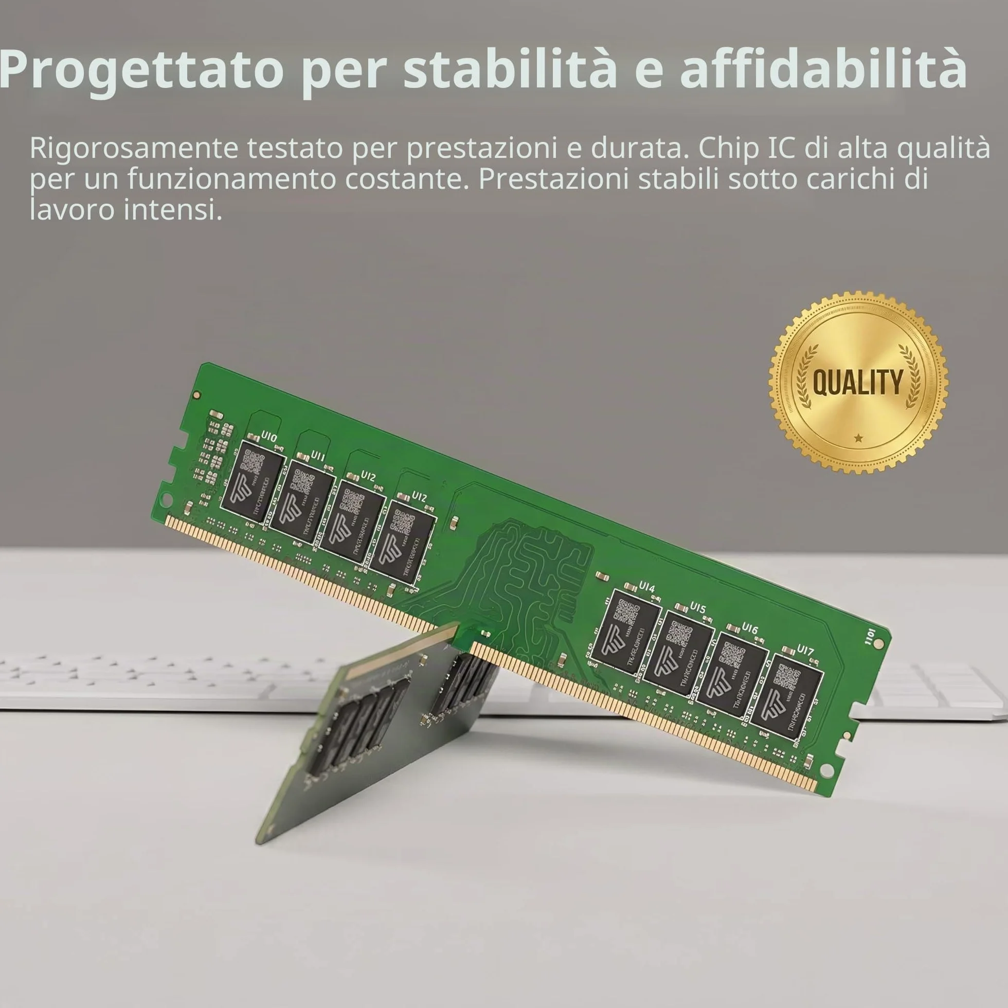 Timetec 8GB DDR4 2666MHz (PC4-2666V) PC4-21300 UDIMM RAM per desktop – Non-ECC Unbuffered, 288 pin, 1,2V CL19 modulo di memoria DIMM