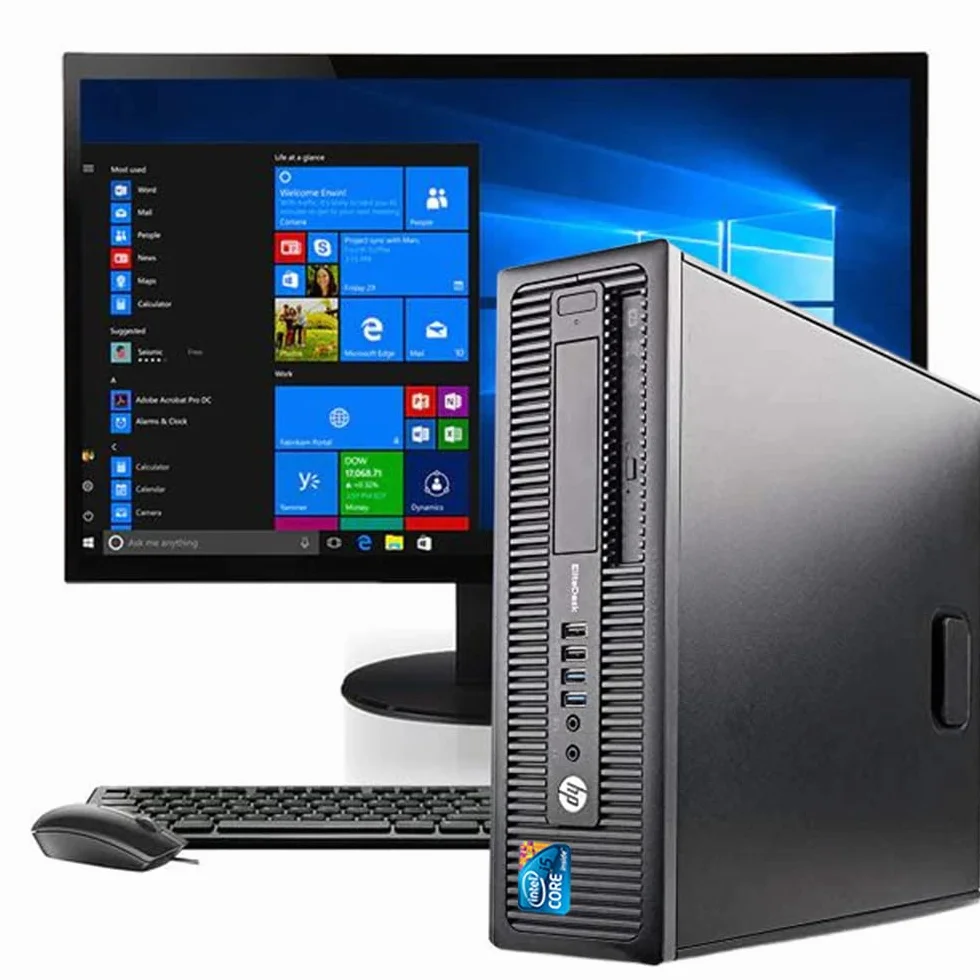 HP Elite Desk PC Desktop Intel i5 8GB RAM 256GB SSD Office 2021 Windows 11 Pro Ricondizionato