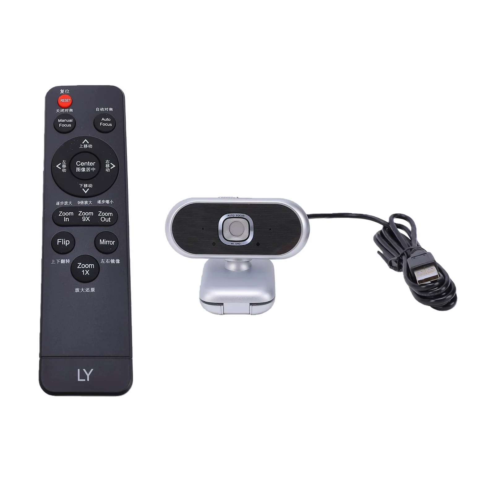 Tangxi Copertura per la Privacy della Webcam USB con Messa a Fuoco | Webcam 4K HD con Messa a Fuoco Automatica, USB Plug-and-play, Copertura Privacy, Ideale per Videochiamate su Desktop e Laptop