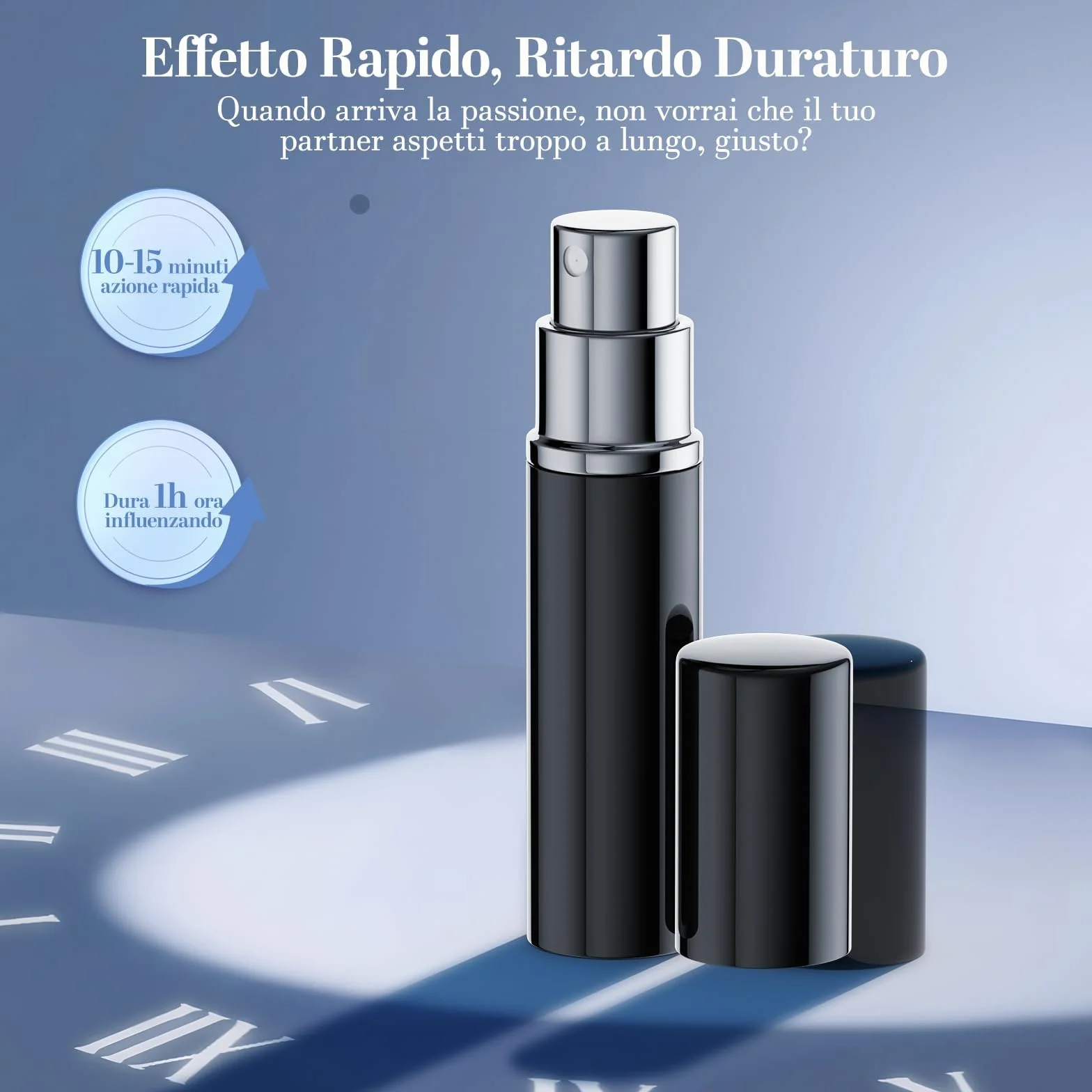 Spray Ritardante Uomo Durata Intima Migliorata Esperienza Originale Nero