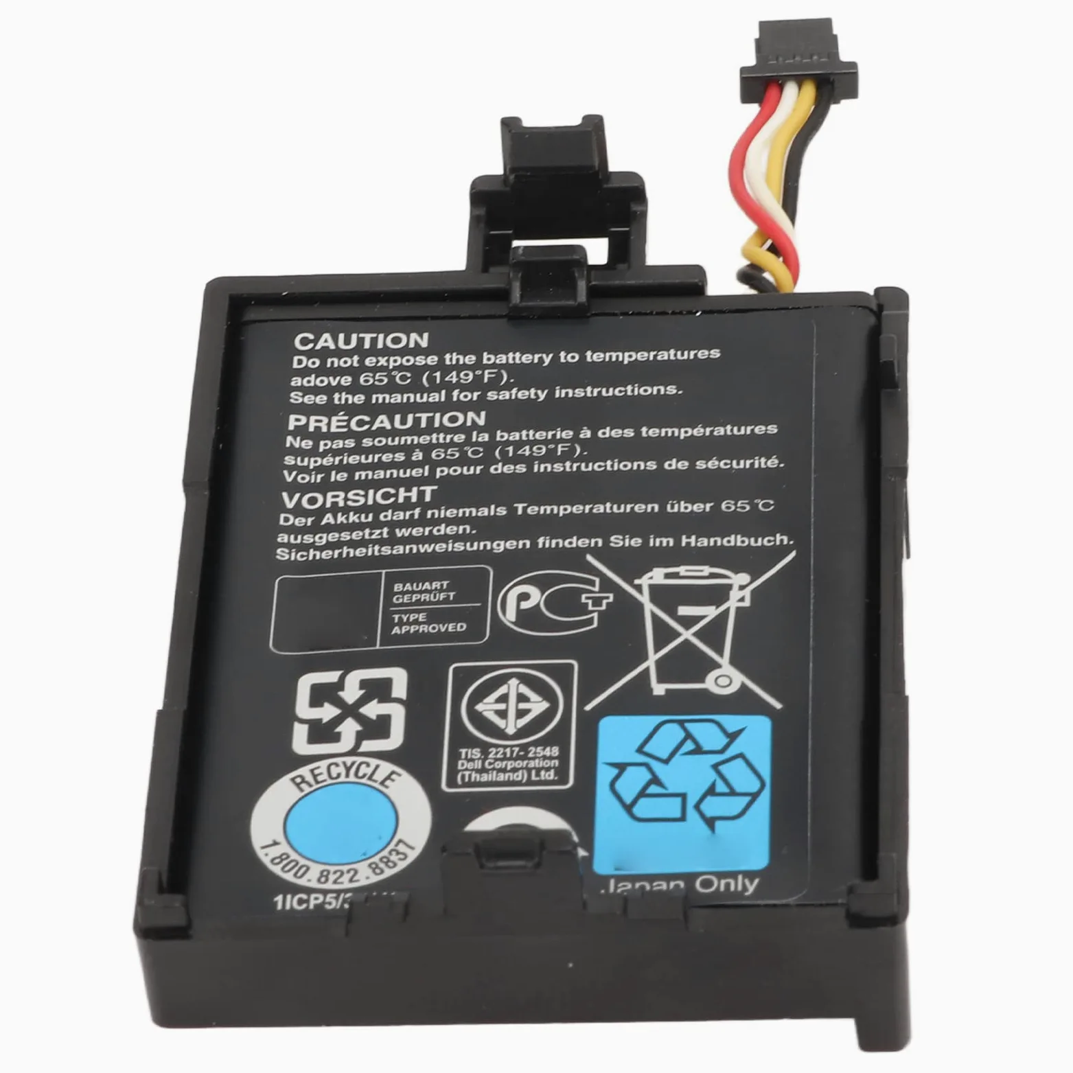 ciciglow Batteria T40JJ 70K80, per PERC Raid H710 H730 H810 H830 3,7 V 1,8 Wh 500 mAh Batteria Controller Raid Ampiamente Compatibile Installazione e Utilizzo