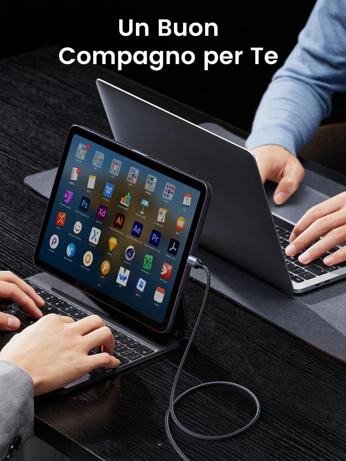 UGREEN Cavo USB C PD 60W 1M Compatibile con iPhone 17 Pro Max, iPad Air, Galaxy S26, Pixel 10, PS5
