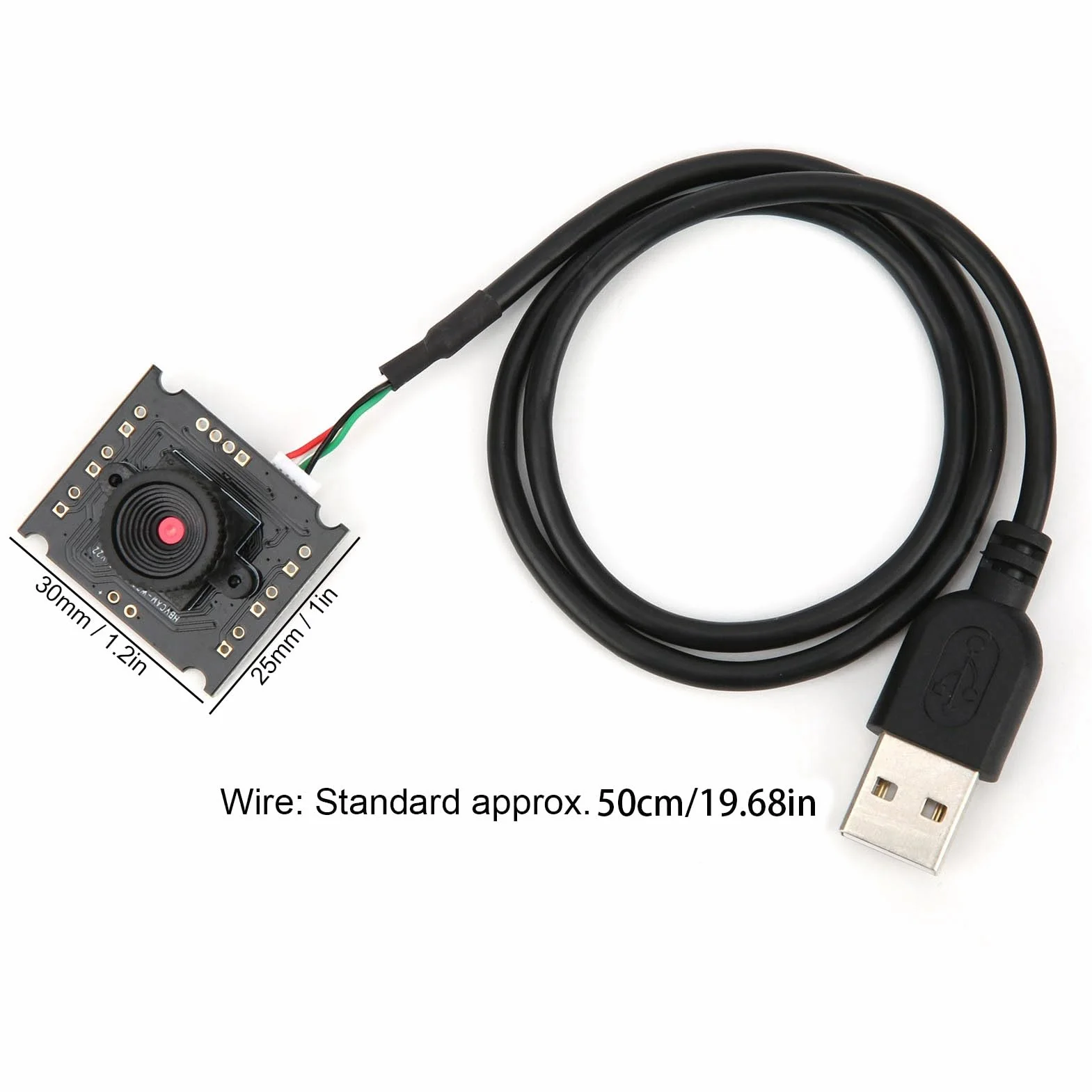 Modulo Fotocamera USB Webcam Sostituzione HD HBV-W202012HD, Interfaccia USB per WinXP/Win7/Win8/Win10/macOS/Linux/Android, WebCam Alta Definizione per PC e Laptop
