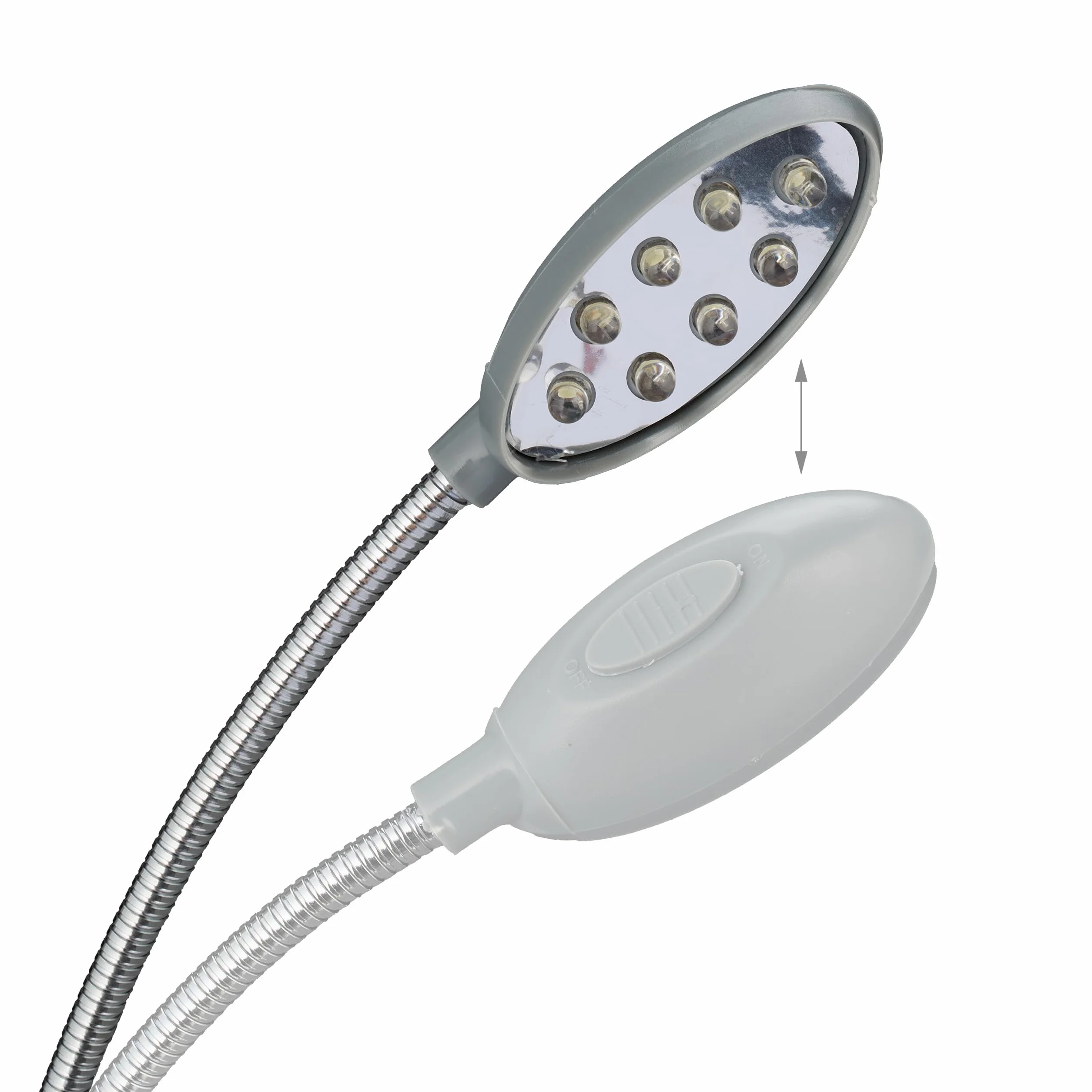 Relaxdays Supporto con Cuscinetto, Tavolino per Computer, Poggia PC, Cuscino imbottito, Luce LED, Grigio