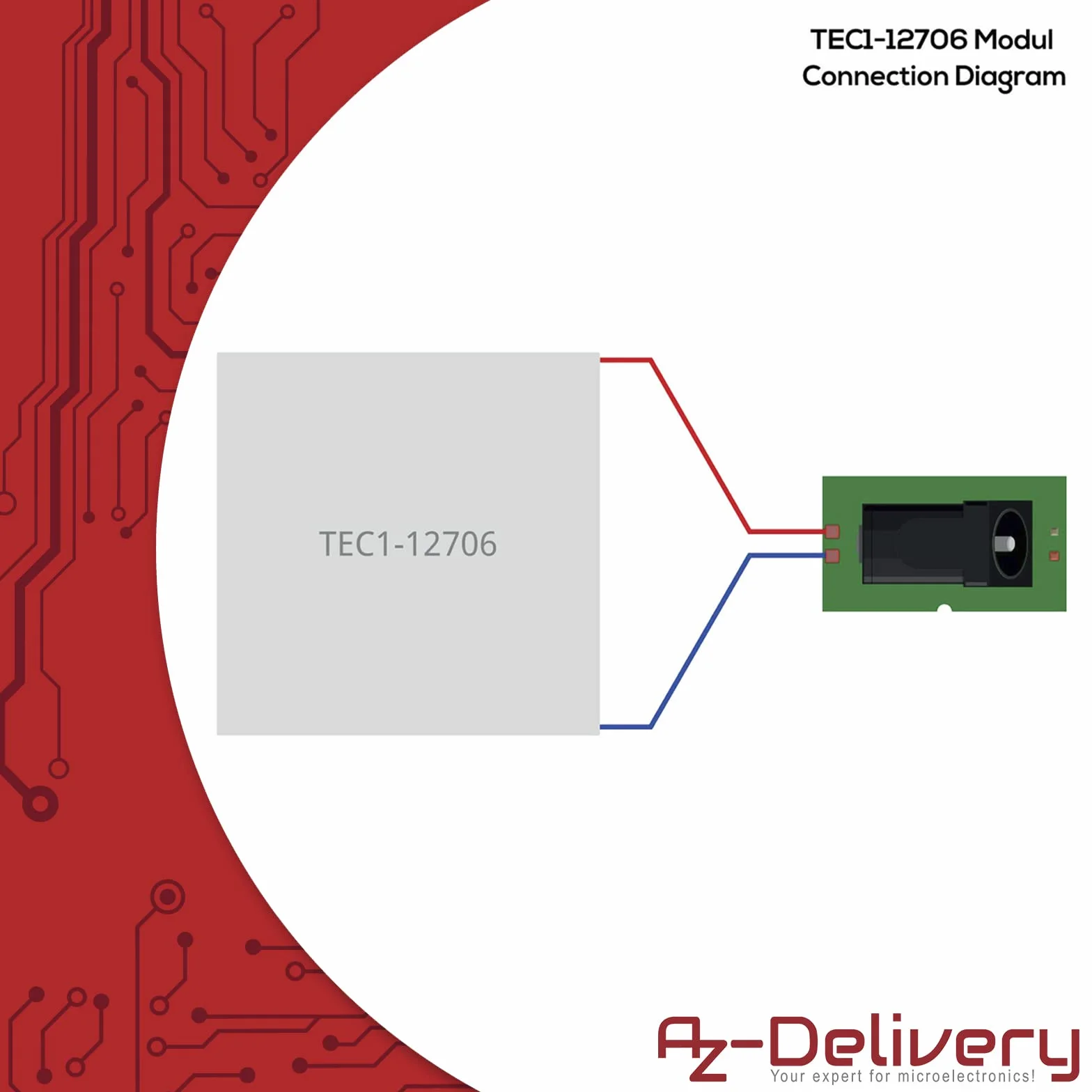 AZDelivery 5 x TEC1-12706 Modulo Termoelettrico di raffreddamento Peltier 12V 6A TEC e-Book incluso!