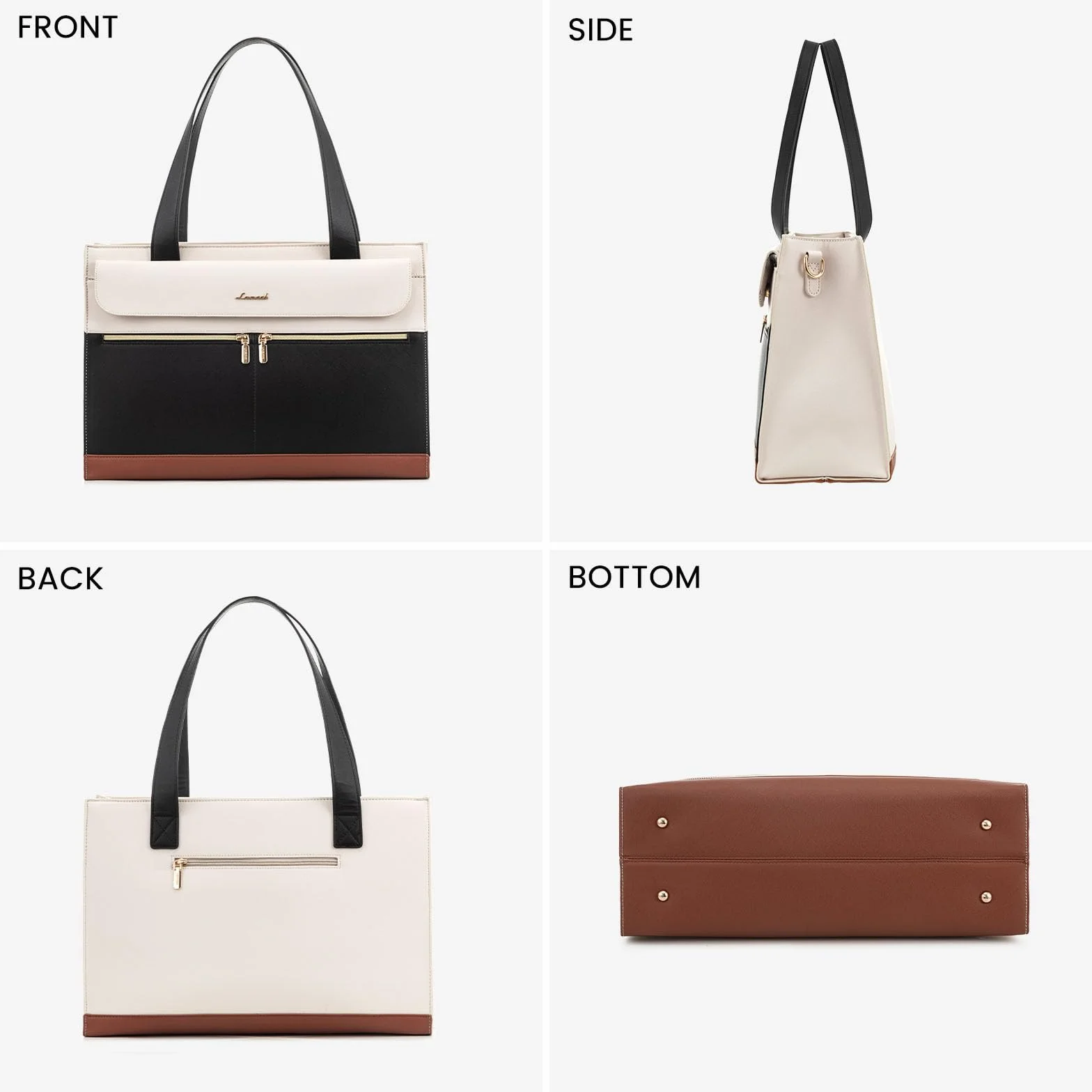 LOVEVOOK Borsa Donna Grande da Lavoro Borsa a Tracolla per Computer da 15.6 Pollici Impermeabile Borse Laptop Tote in Pelle PU Handbag da Università Business Shopper