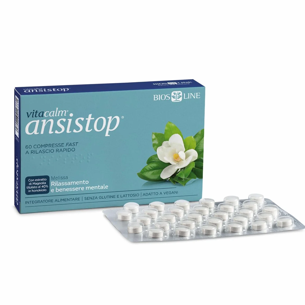 Bios Line Vitacalm Ansistop Fast A Integratore Alimentare 60 Compresse