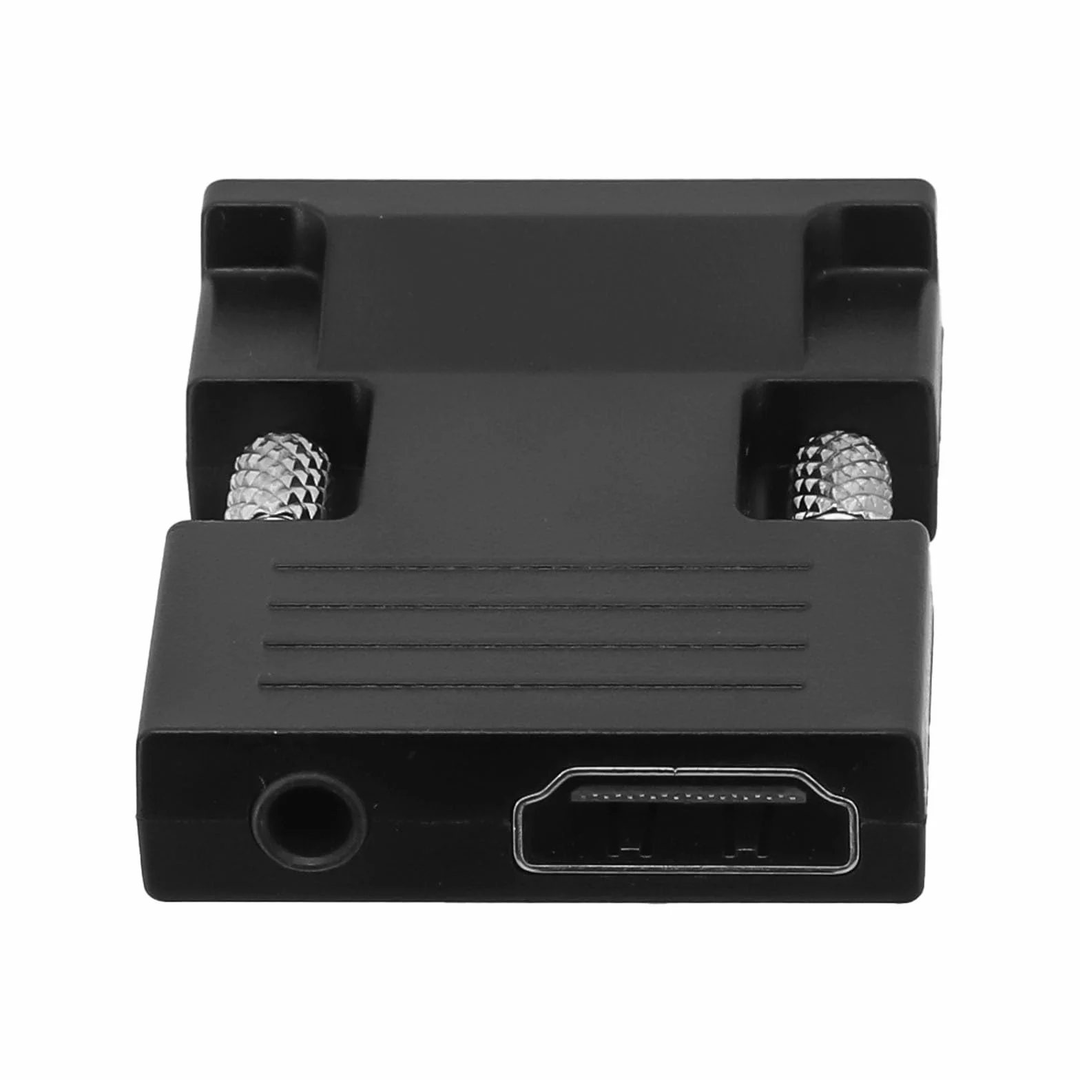 Convertitore VGA da femmina a maschio con cavo audio da 3,5 mm, adattatore video HD 1080P per proiettore, per PS4, laptop e PC, design compatto in ABS (nero)