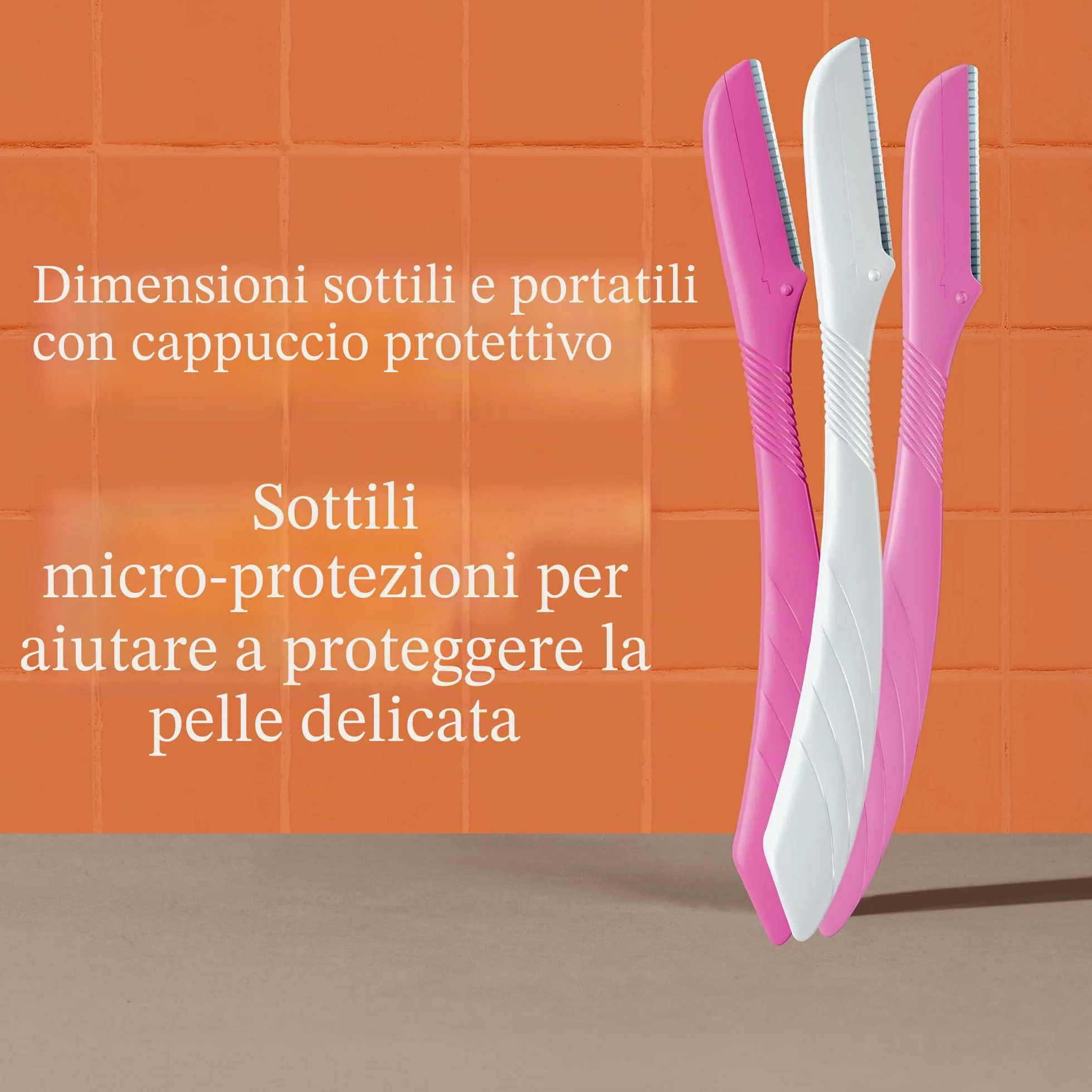 Wilkinson Sword Eyebrow Shaper - Rasoi Per Epilazione Sopracciglia E Viso Donna - 3 Unità, Rosa, 20 G