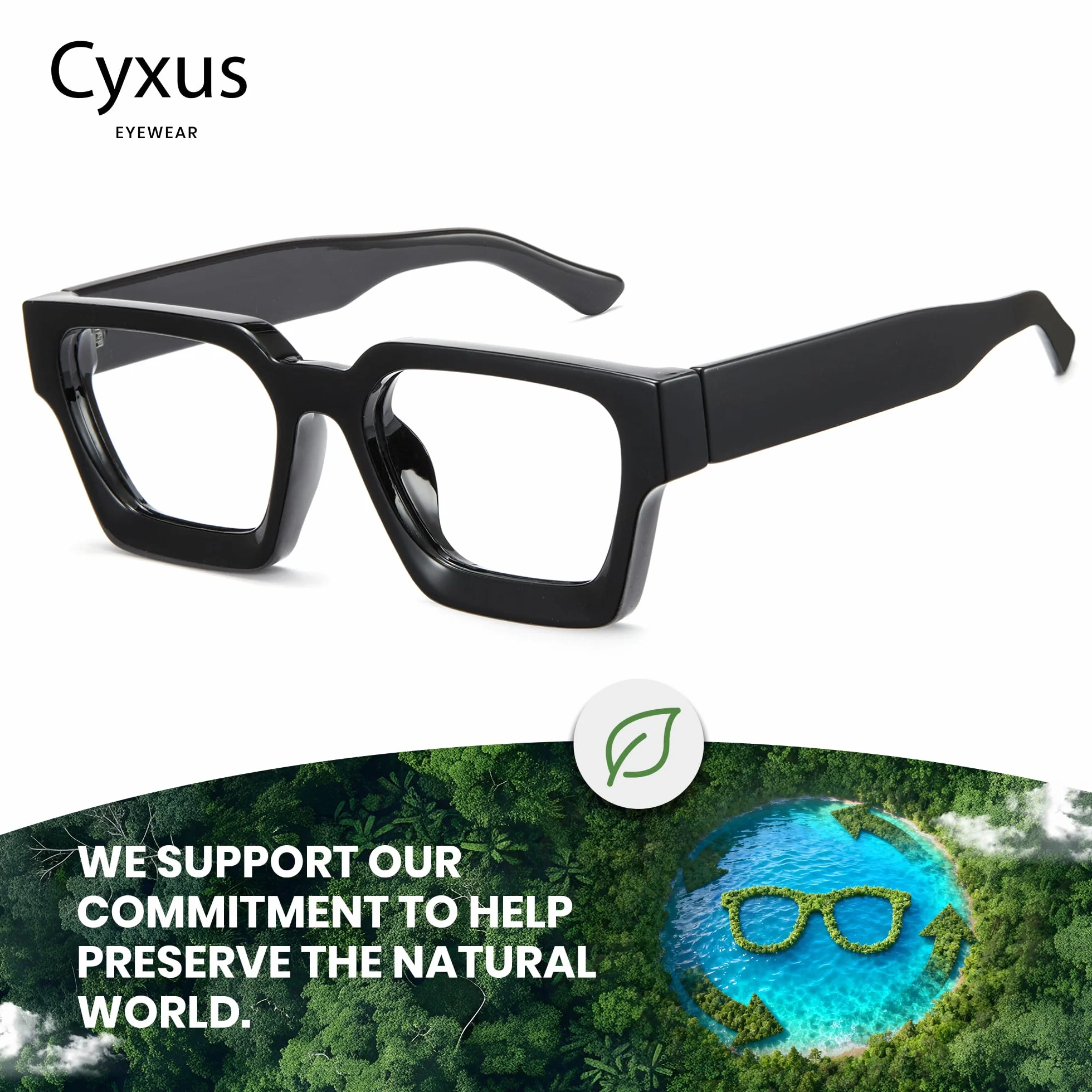 Cyxus Occhiali Luce Blu Uomo Donna Moda Anti Mal di Testa Affaticamento Degli Occhi 8143