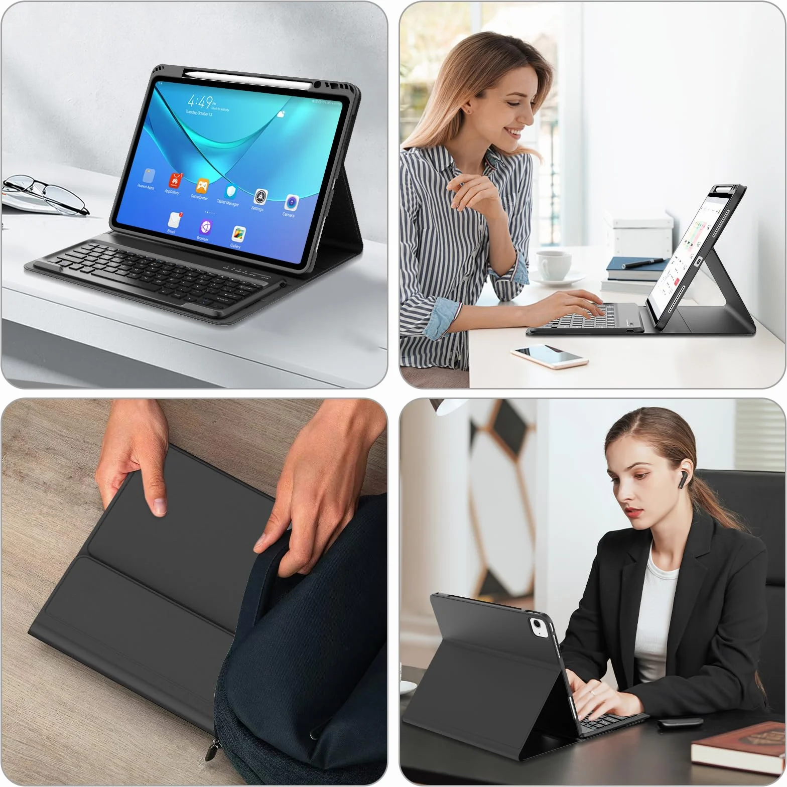 JADEMALL Tastiera per iPad Air 13" M4/M3/M2 2026/2025/2024, Italiano QWERTY Tastiera Bluetooth Magnetica Staccabile per iPad Air 13 Pollici M2/M3/M4 2024/2025/2026, Nero