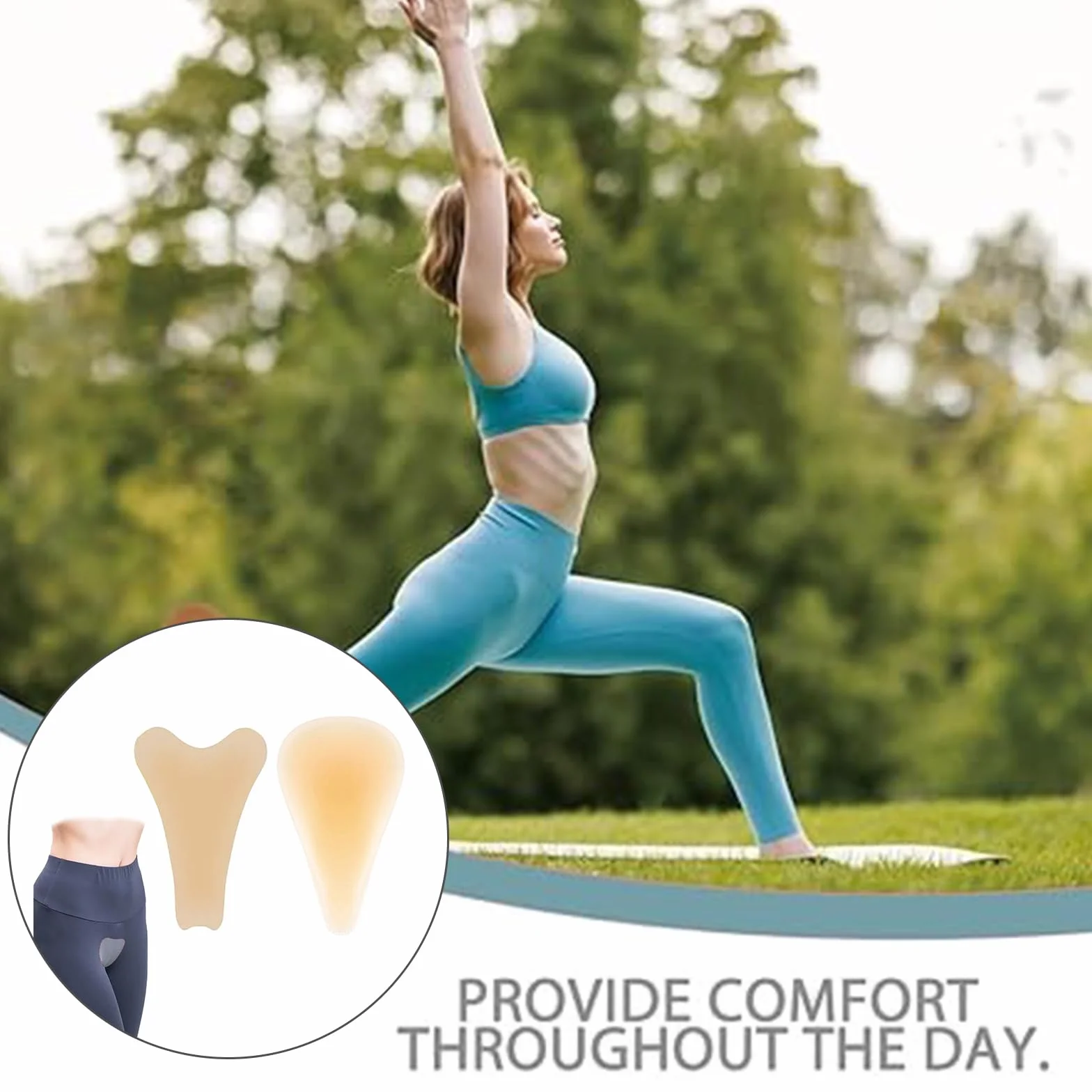 Proteggi slip in silicone per costume Forma a Y autoadesiva Protezione intima invisibile Anti-impronta