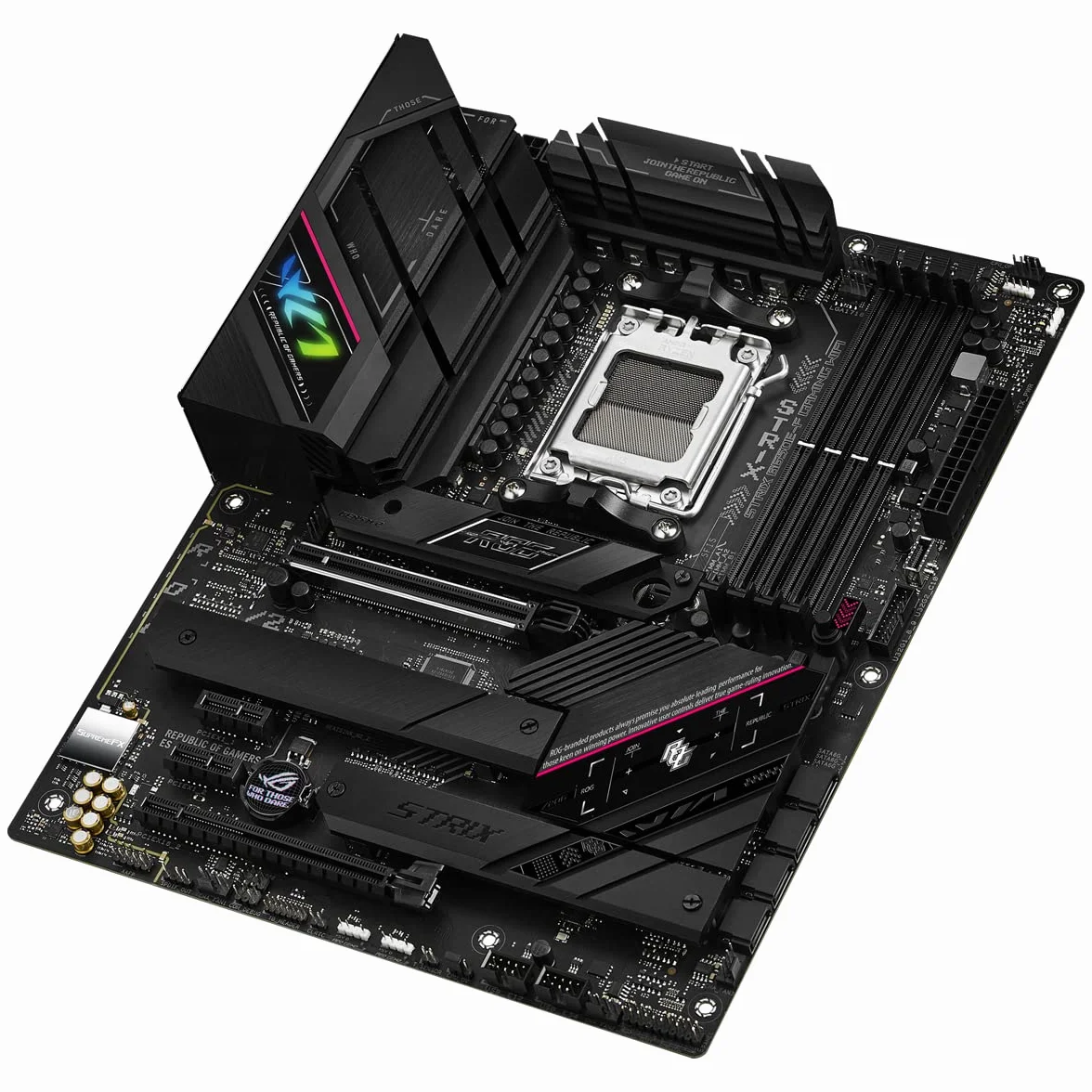 ASUS ROG STRIX B650E-F GAMING WIFI Scheda Madre Gaming ATX, AM5, Ryzen 9000/8000/7000, AMD B650, DDR5, PCI 5.0, WiFi 6E (802.11ax), 2.5Gb Lan, 3xM.2, 4xSATA 6GB/s, Aura Sync RGB, Nero