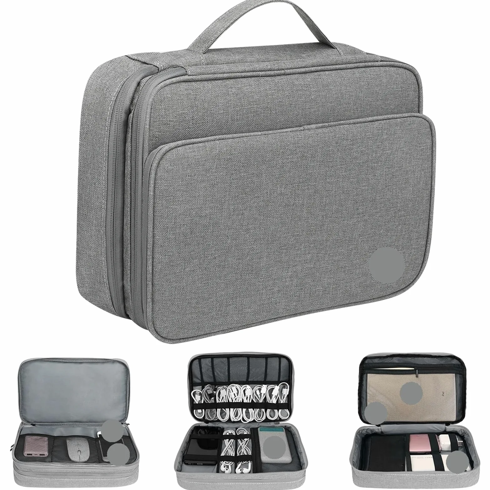 Borsa Portacavi Custodia rigida di grande capacità for archiviazione digitale, custodia da viaggio, power bank, organizer for cavi dati, caricabatterie for telefono cellulare, protettiva Per Cavo