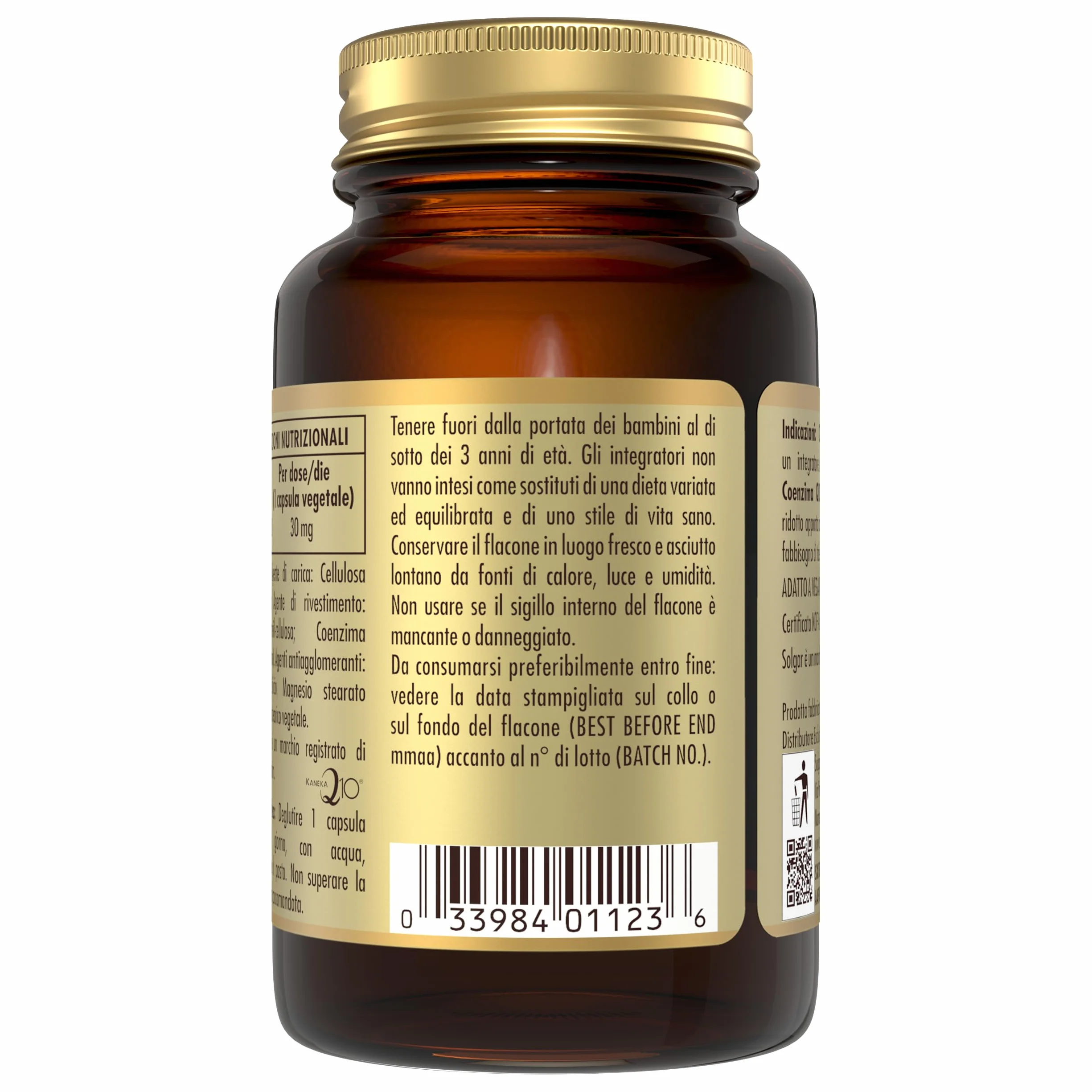 Solgar Coenzima Q10 30 capsule vegetali Ubichinone 30 mg