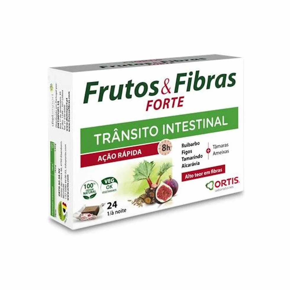 ORTIS FRUTTA & FIBRE CONCENTRATO 24 cubetti da masticare TRANSITO INTESTINALE