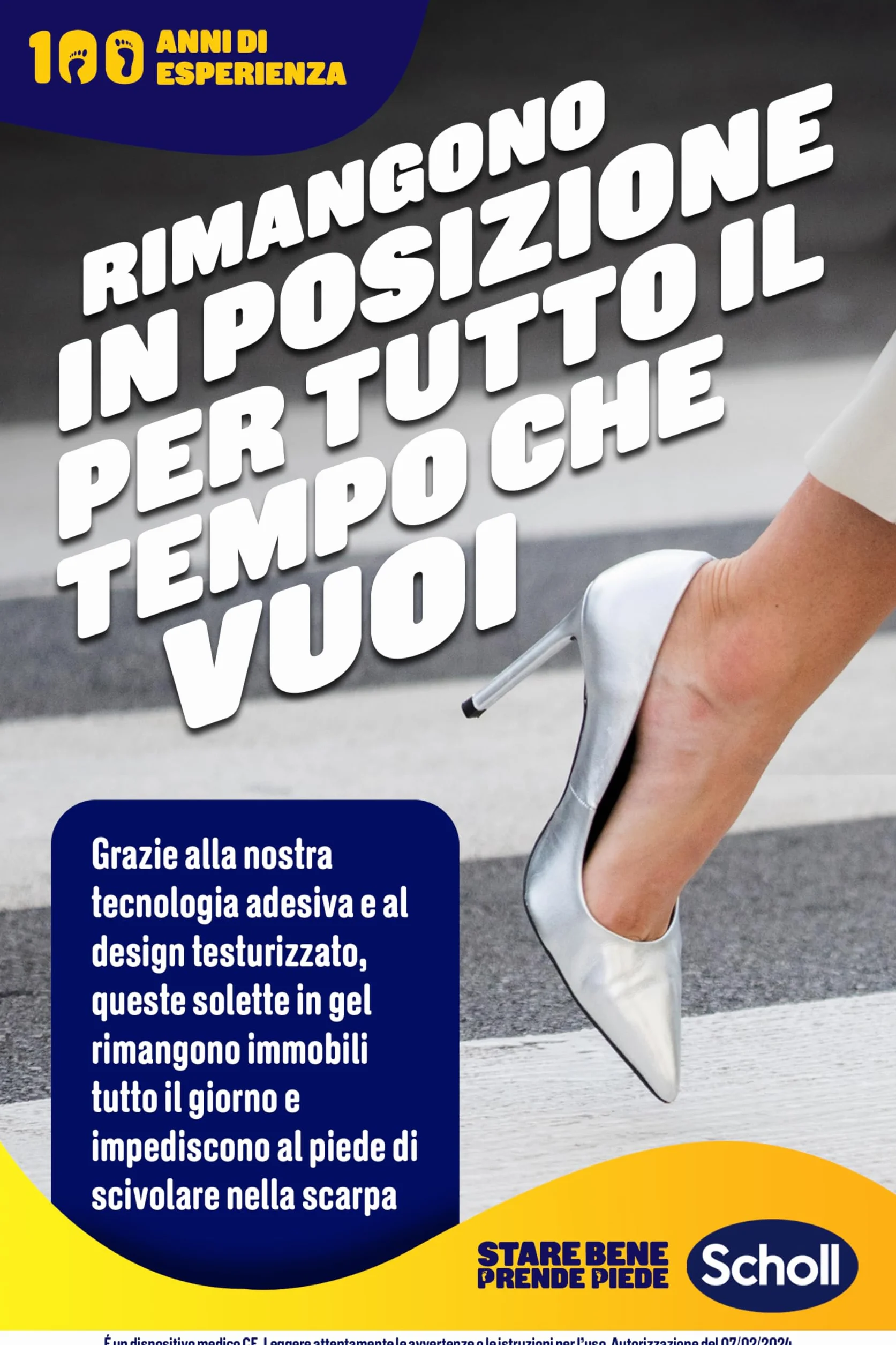 Scholl Party Feet Ultra Slim Cuscinetti in Gel Ultrasottili per la Pianta del Piede, Antiscivolo, 1 Paio