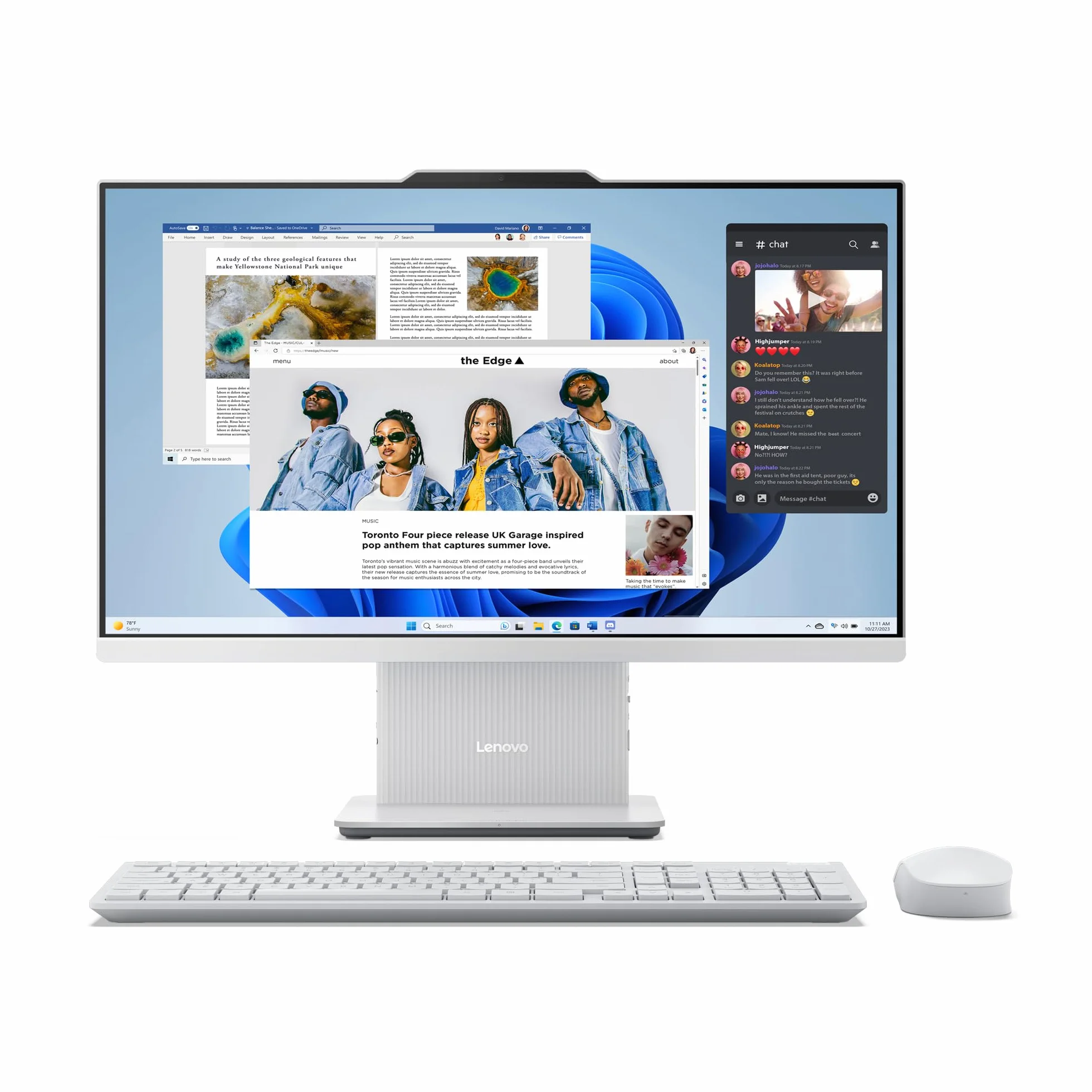 Lenovo IdeaCentre All-In-One Desktop 24" FHD Intel Core i5-13420H 512GB SSD 16GB RAM WiFi 6 Windows 11