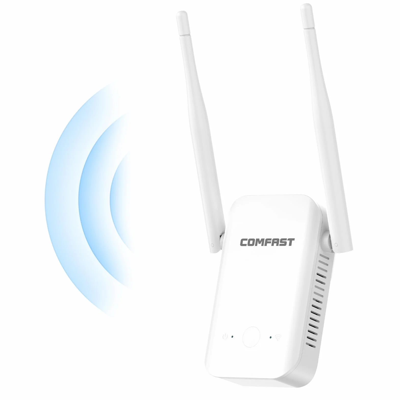 COMFAST Ripetitore WiFi, Amplificatore WiFi 300Mbps con 2 Antenne, WPS, Spia Indicatore Segnale, Design Compatto Portatile, Ottima Dissipazione Termica, Solo Modalità Ripetizione Ideale per Casa