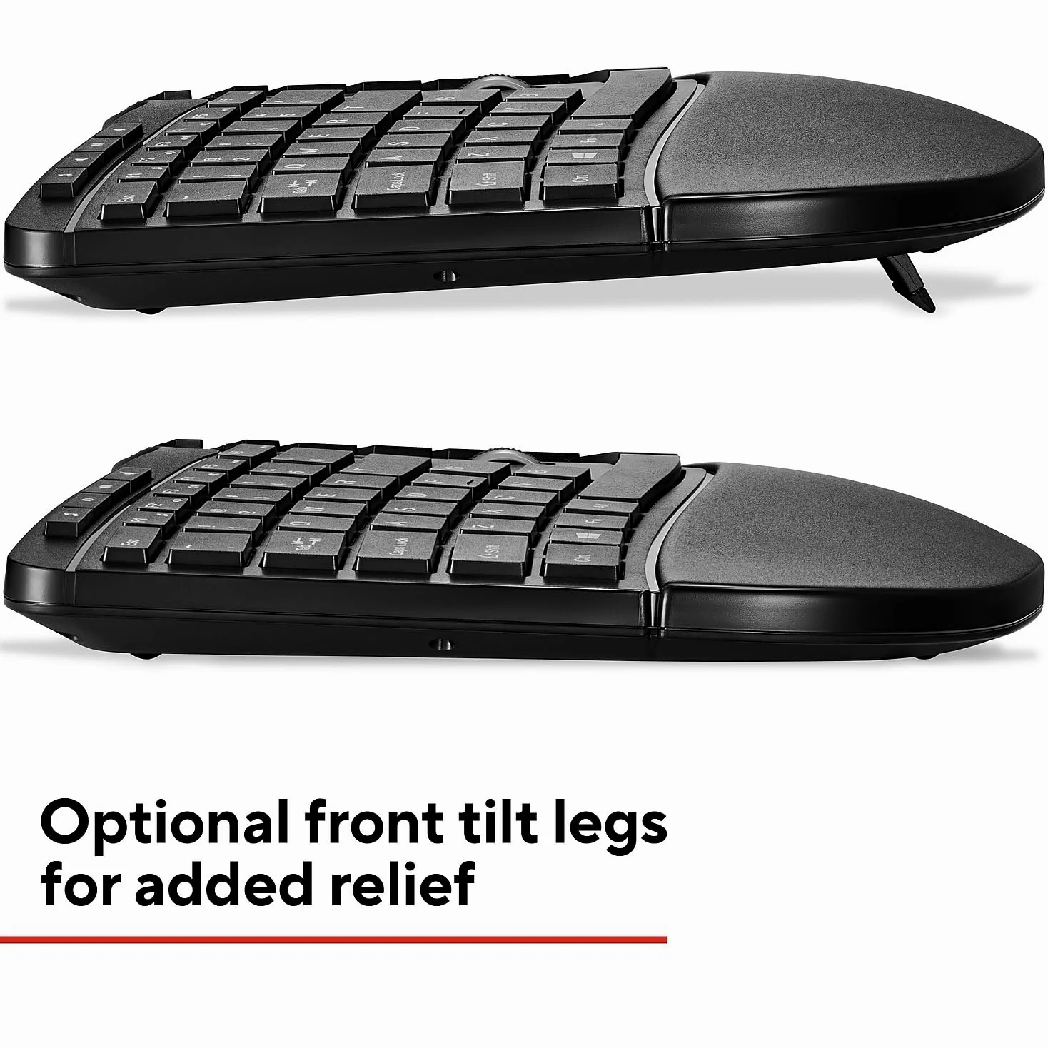 Staples TECH Tastiera Ergonomica Senza Fili - USB, Nero