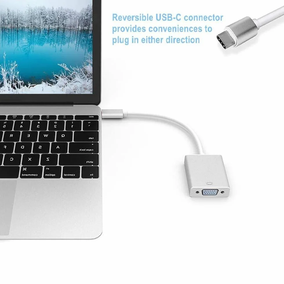 Adattatore USB C a SVGA Convertitore Thunderbolt 3 per MacBook Pro 2019/2018/2017 MacBook Air iPad Pro 2018 iPad Air 5/4 Samsung Galaxy S10/S9