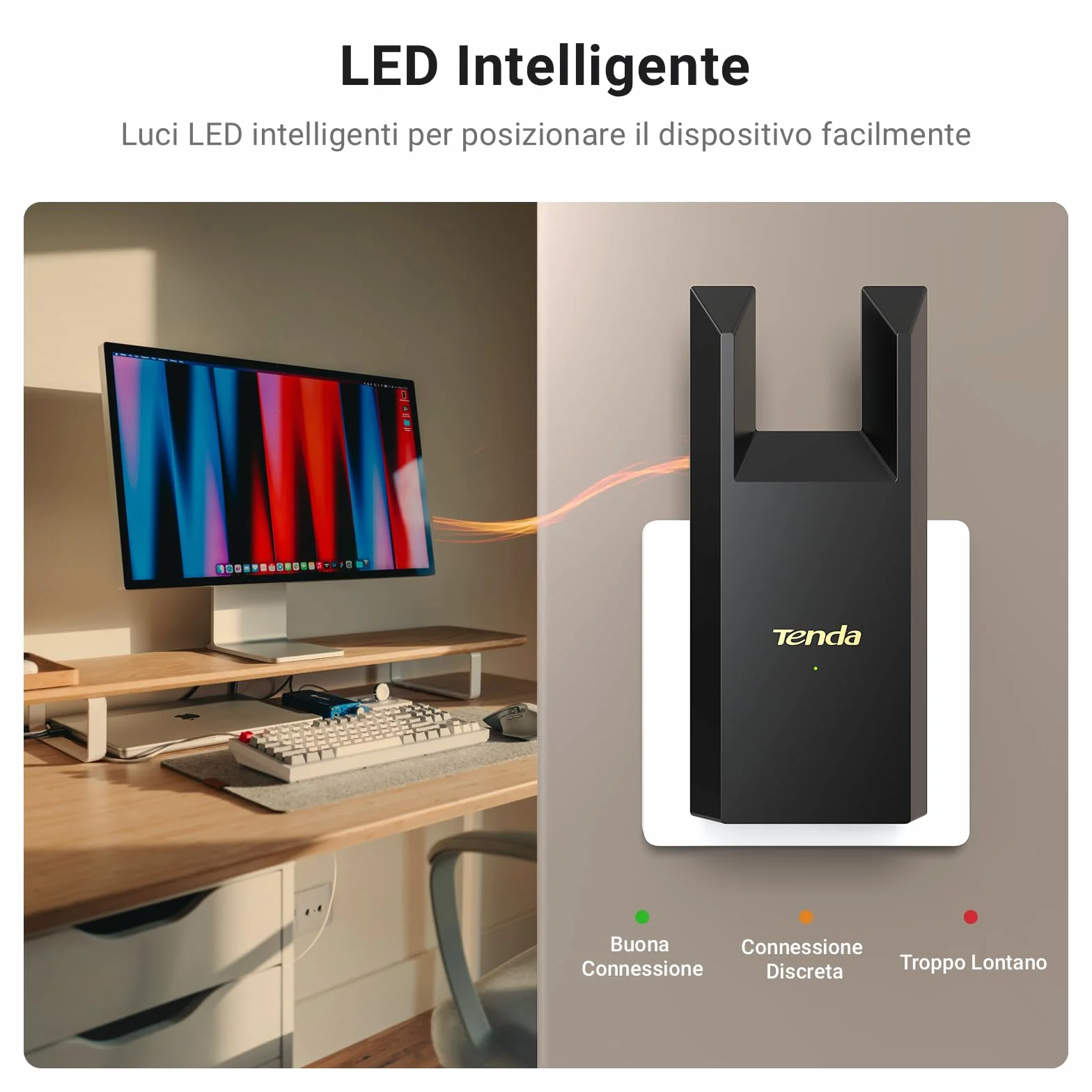 Tenda Ripetitore WiFi Extender e Access Point, Velocità Single Band 300Mbps, Porta Ethernet, Copertura fino a 120 m², Compatibile con i principali modem router WiFi, Nero(R10)