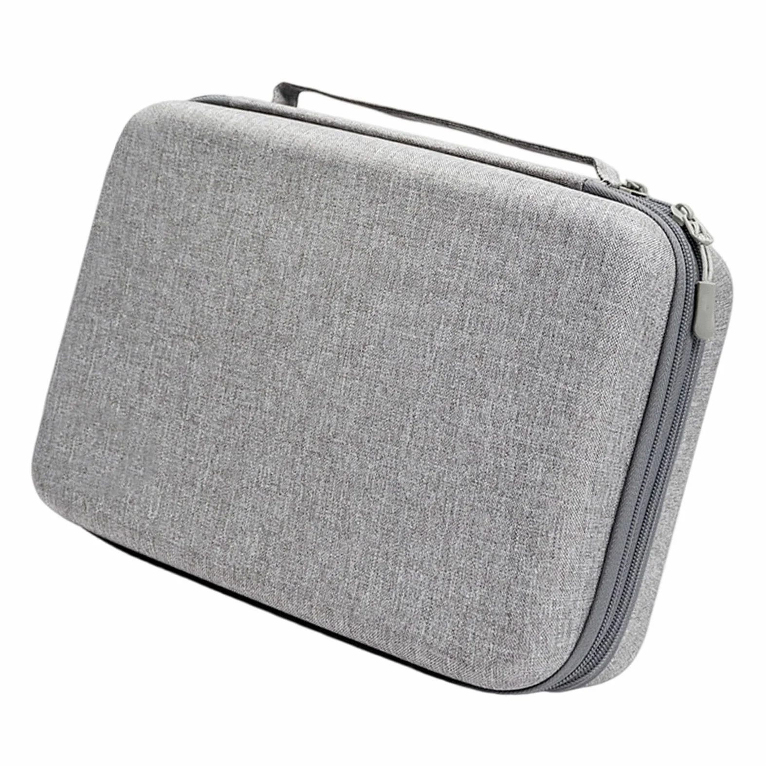 Custodia ergonomica doppia custodia protettiva impermeabile organizer per viaggio antiurto gadget elettronici borsa di immagazzinaggio, grigio