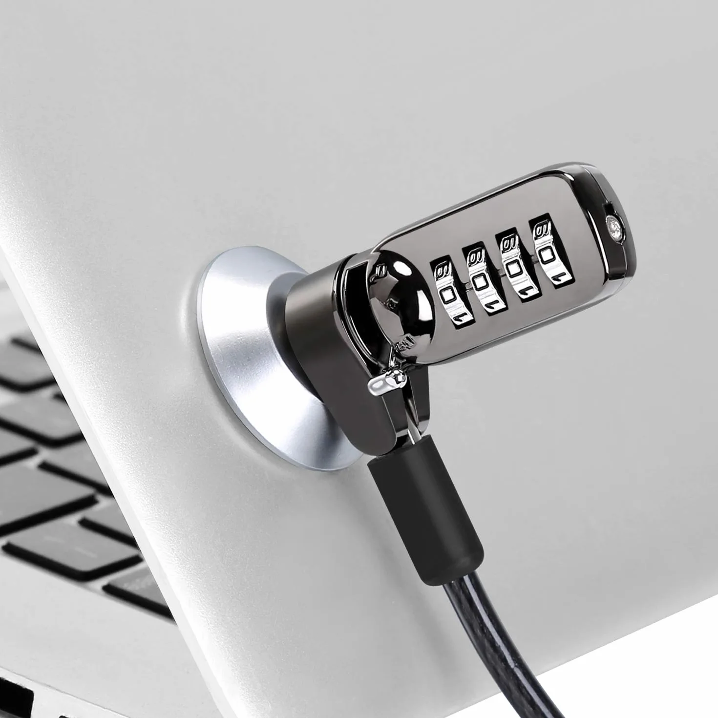 di cavo di Sicurezza Hardware cavo di Sicurezza con Lucchetto Antifurto con per Tutti i Desktop, Laptop, Macbook, iPad, iPhone e Projectors- 2 m cavo nero