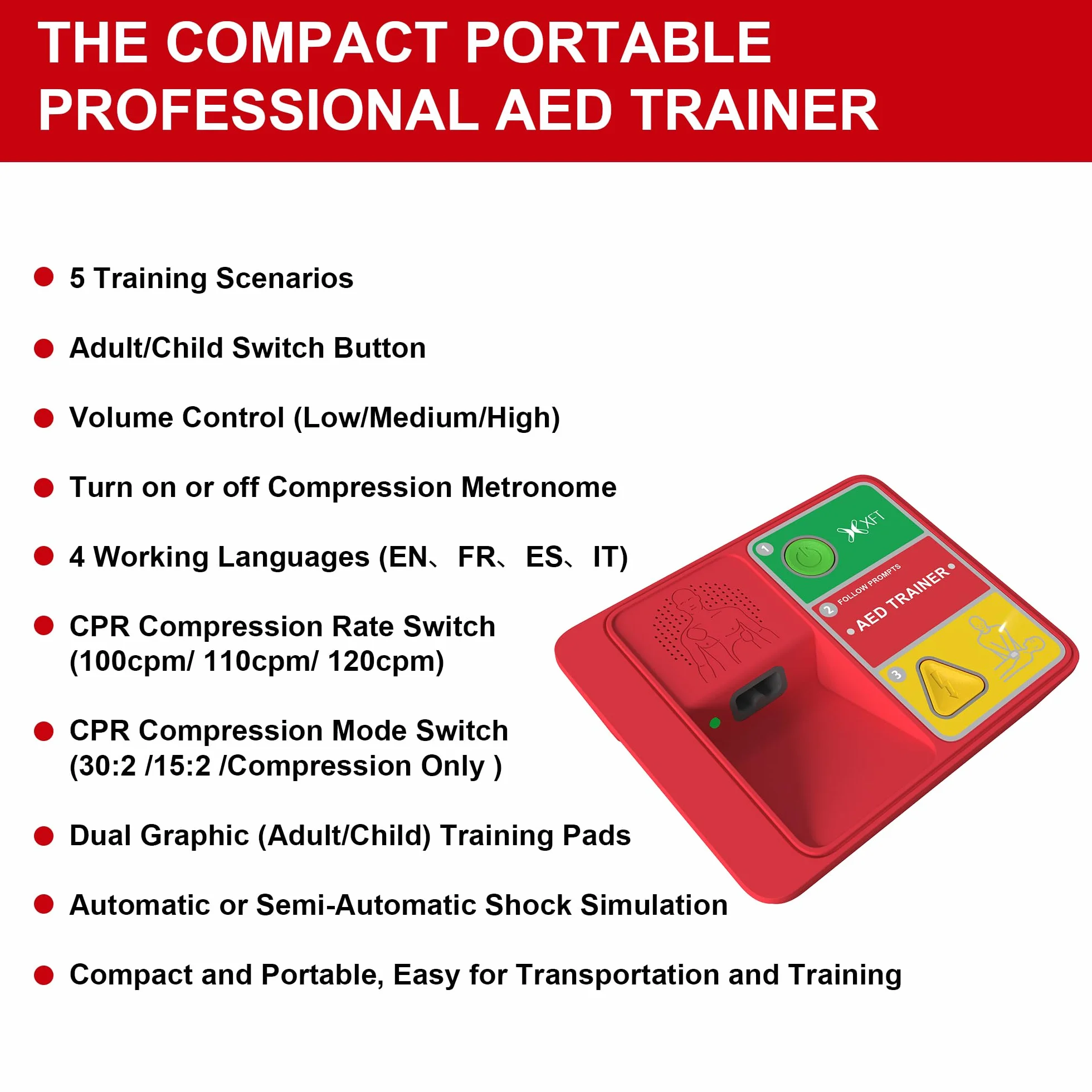 XFT Kit addestramento DAE simulatore defibrillatore CPR XFT-120N