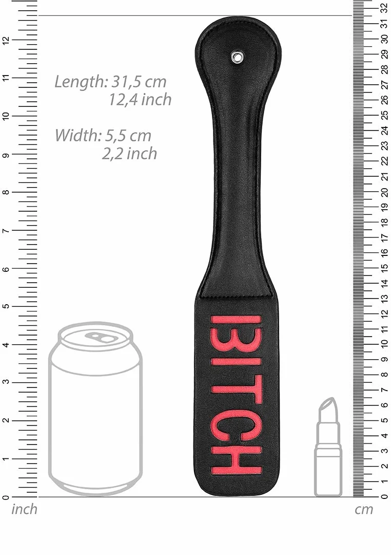 Shots Ouch! BITCH Paddle Black