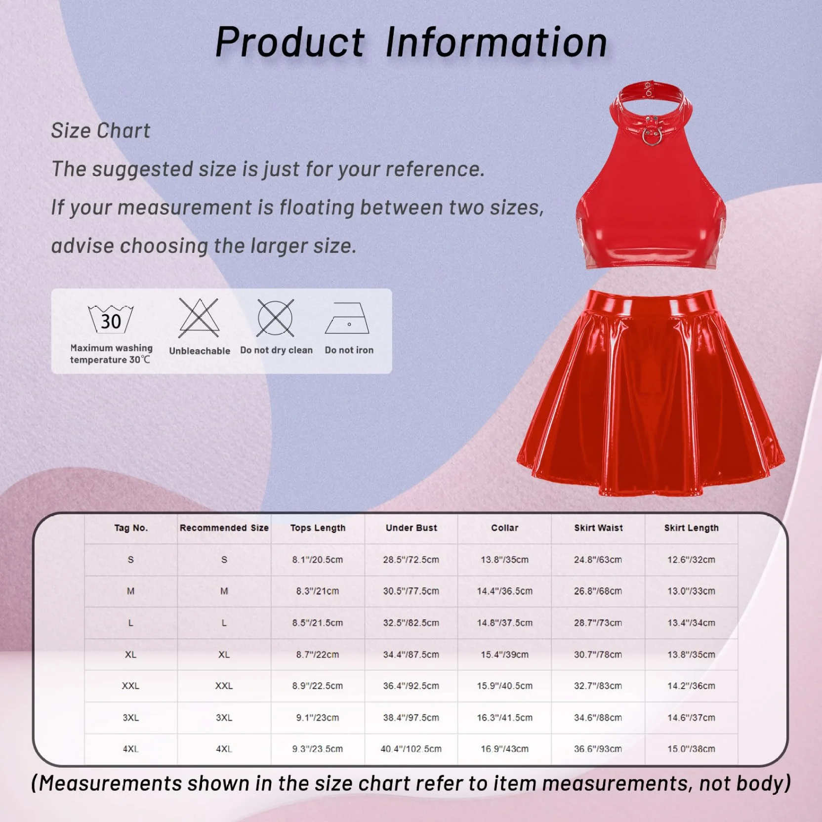 Women Wetlook Latex Lingerie Bustier Crop Top Skater Dress Fetish Party Clubwear