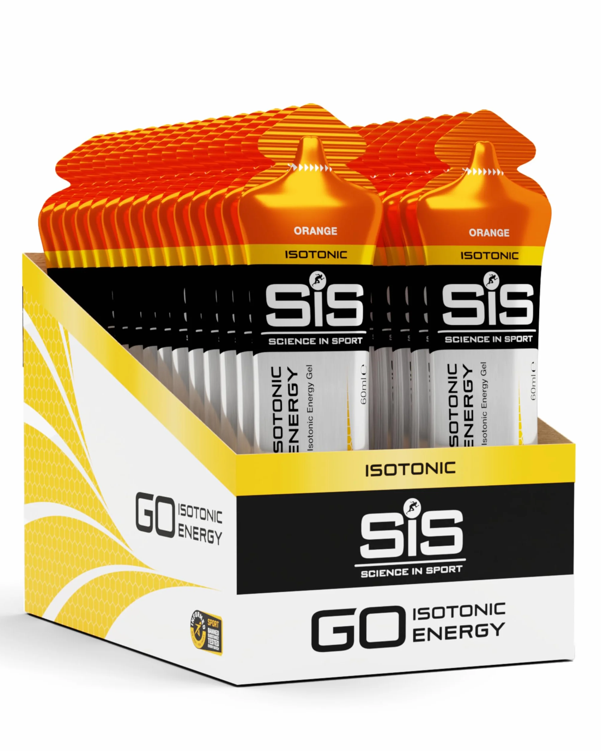 Science in Sport GO Energy Gel Isotonico 30 x 60ml Arancia 22g Carboidrati