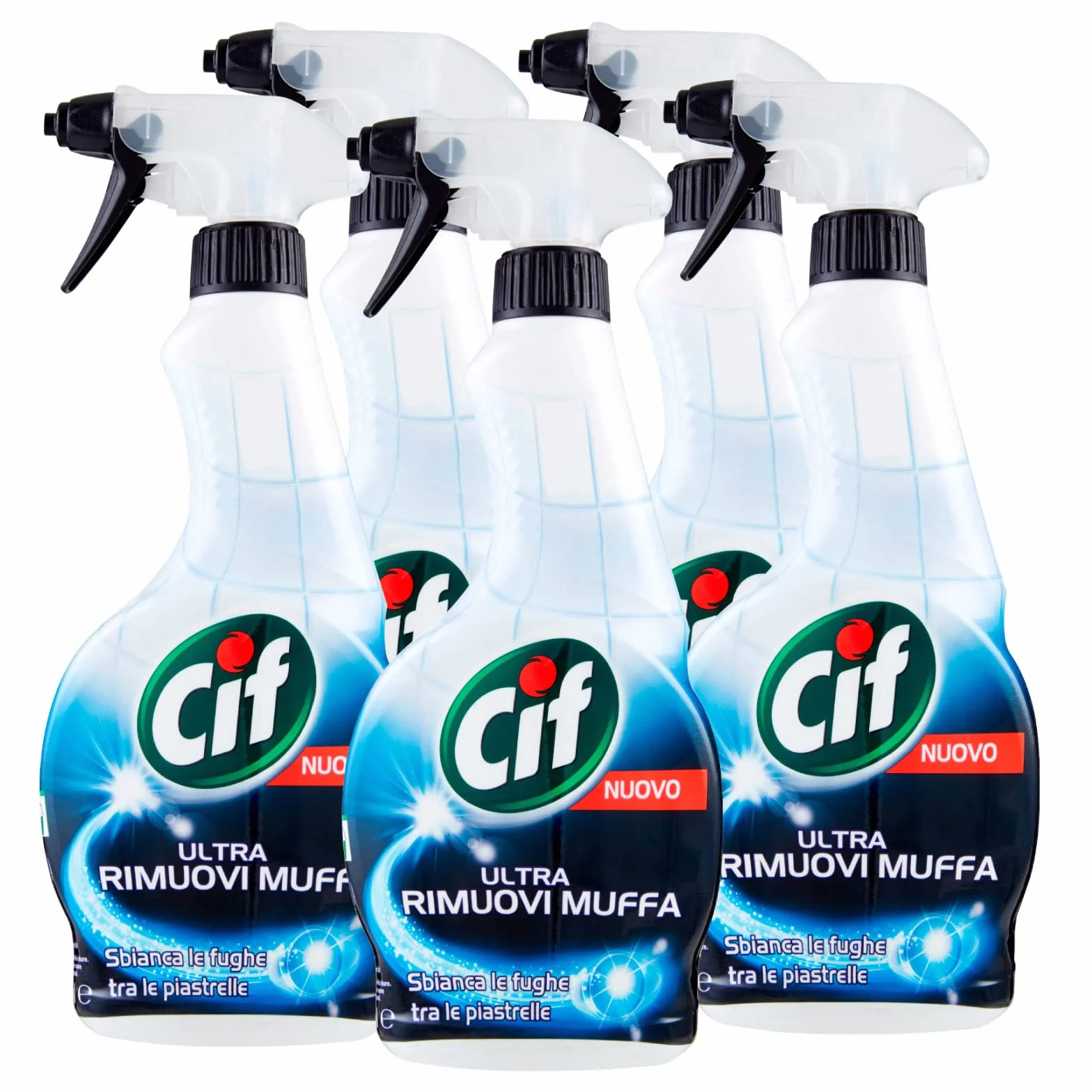 Cif Ultra Rimuovi Muffa Detergente Spray con Candeggina 5x500 ml