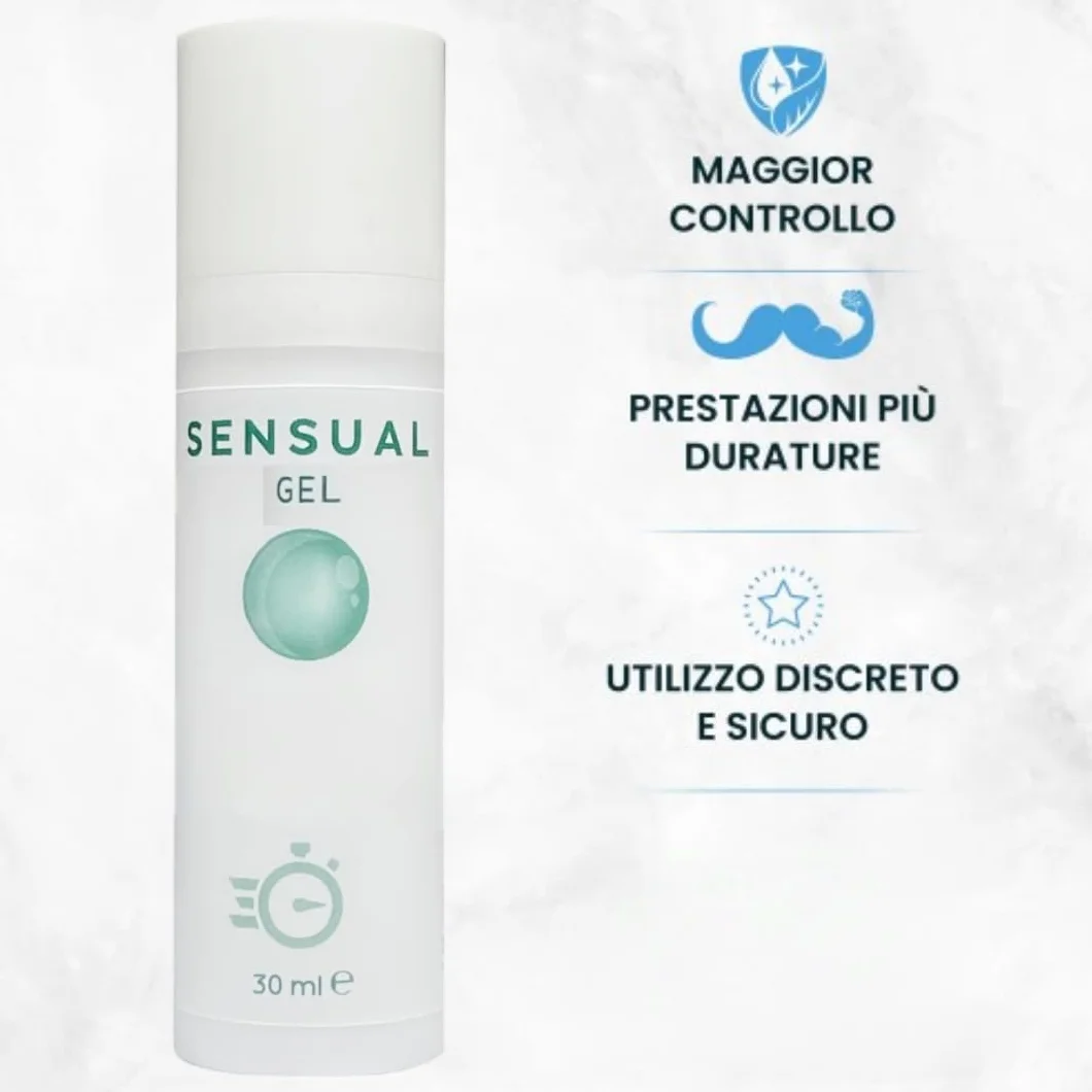 Gel lubrificante intimo effetto rinfrescante ritardante doppia azione Made in Italy