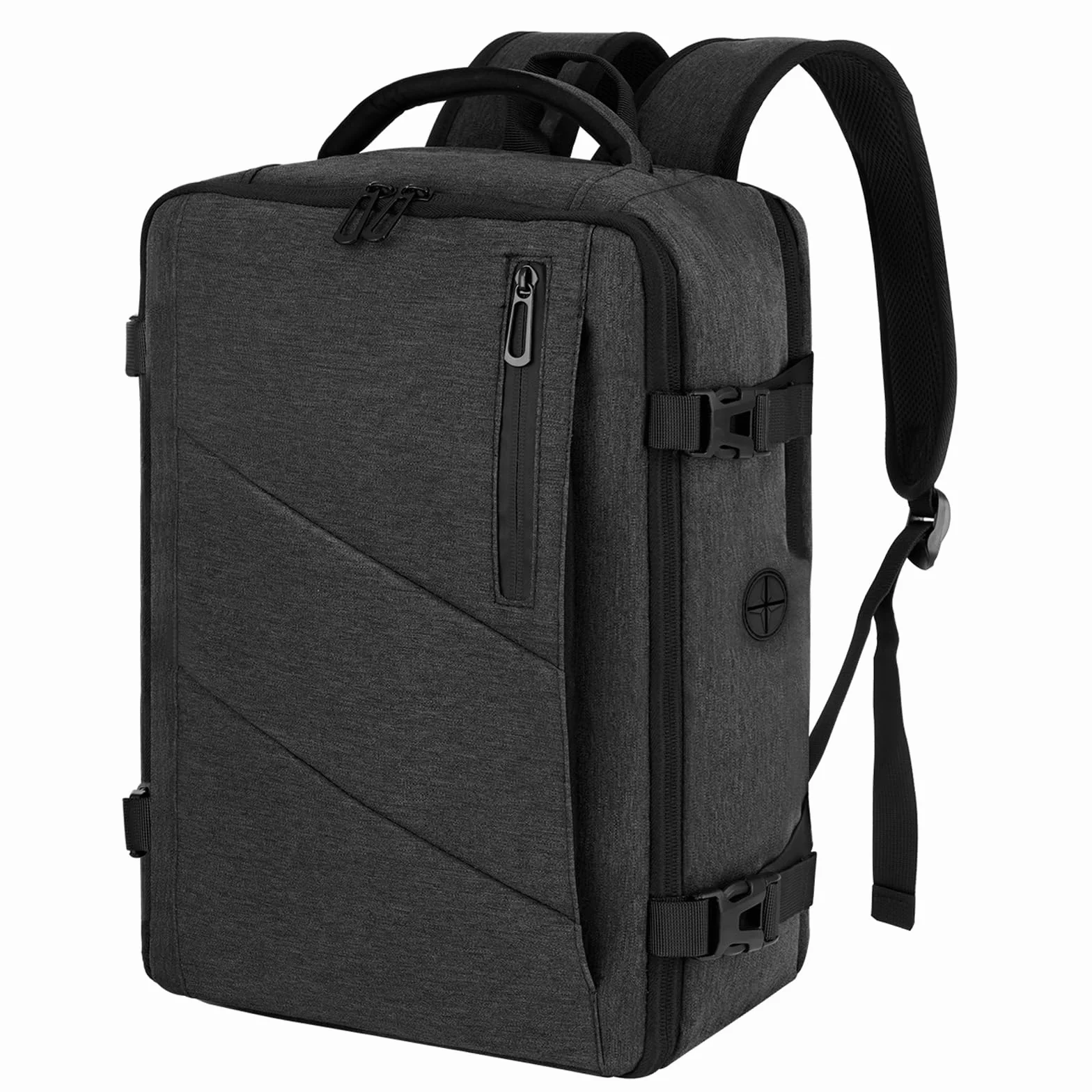 Zaino per Ryanair 40x20x25, Zaino da Viaggio Aereo Bagaglio a Mano Porta PC Donna Uomo Grigio Scuro per Tutte le Principali Compagnie Aeree, 20L