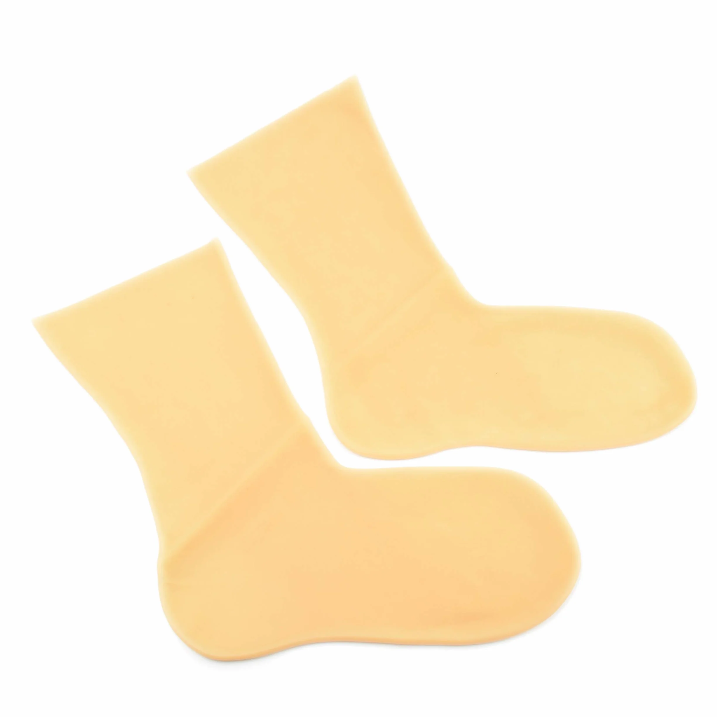 Rubberfashion Calzini corti in lattice alla caviglia per uomo e donna, Colore della pelle: 0,4 mm, L