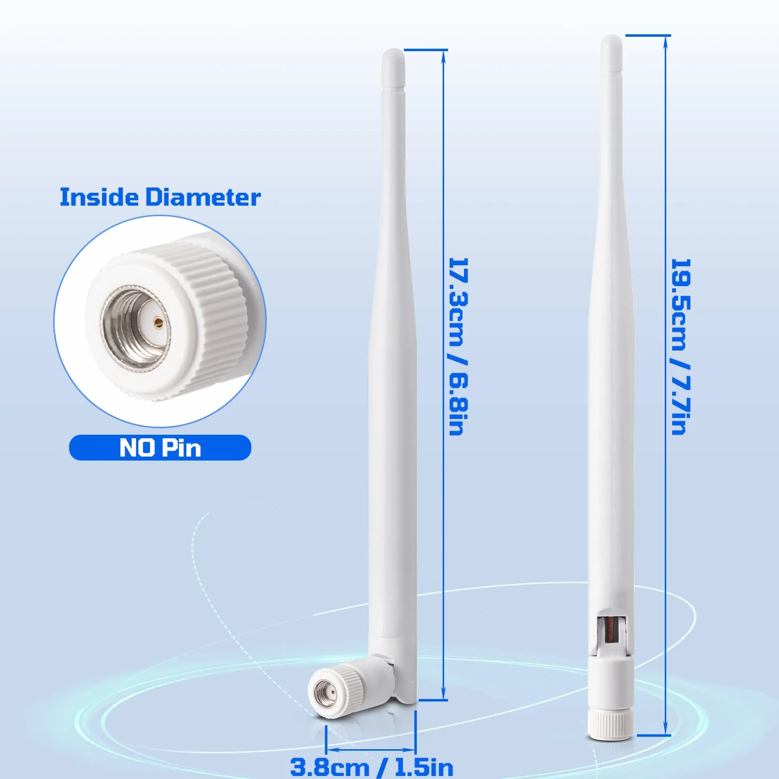Eightwood Antenna WiFi 2.4G/5.8G Dual Band (2PCS) 6dBi RPSMA Antenna Telecamera di Sicurezza per Wireless AV Video Audio Ricevitore Extender Router di Rete Gateway IoT WiFi AP Hotspot Modem