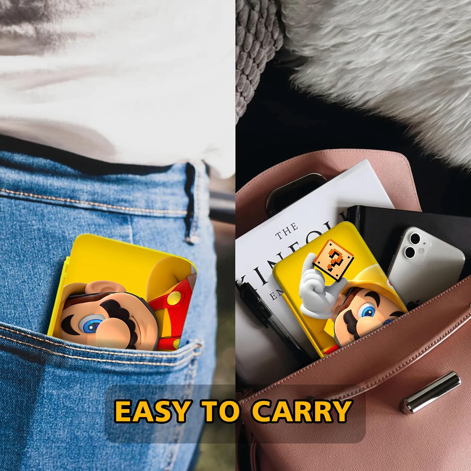 doepeBAE Switch - Custodia per carte da gioco compatibile con Nintendo Switch, porta carte da gioco, nuova custodia protettiva sottile portatile con 48 slot per schede da gioco e 48 slot per schede TF