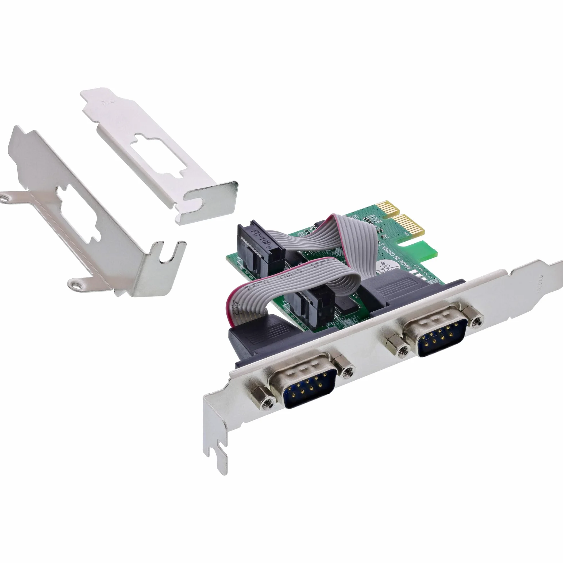 InLine PCIe 76619D - Scheda di interfaccia seriale RS-232, porta COM, AX99100, a basso profilo, per Windows & Linux