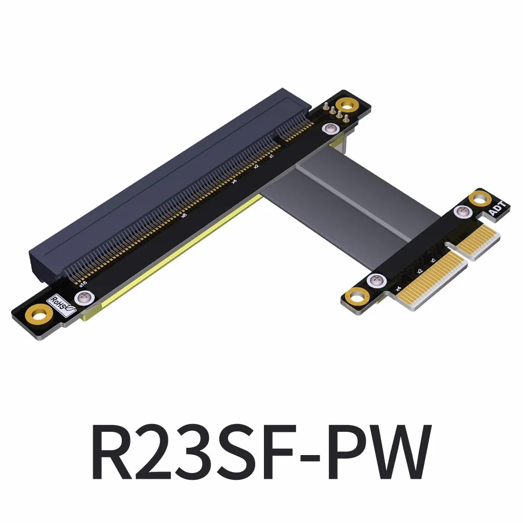 ADT-Link Estensione PCI-E x16 x4 Riser 16x 4x PCIe3.0 GTX1080Ti Grafica SSD RAID Card Extender Cavo di Conversione Ad Angolo 1U PCI- espresso (15CM)