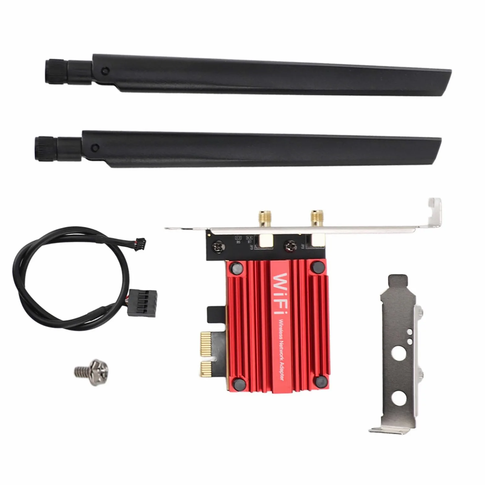 Scheda WiFi 6, 3 Bande 2.4G 5.8G 6G PCIE Scheda di Rete WiFi Wireless Bluetooth 5.3 Stabilizzare AX210 per PC Desktop per 10 11