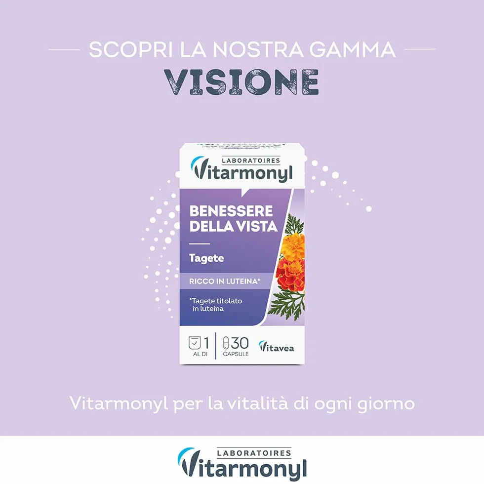Vitarmonyl Benessere della Vista Integratore Occhi Luteina Zeaxantina 30 Capsule