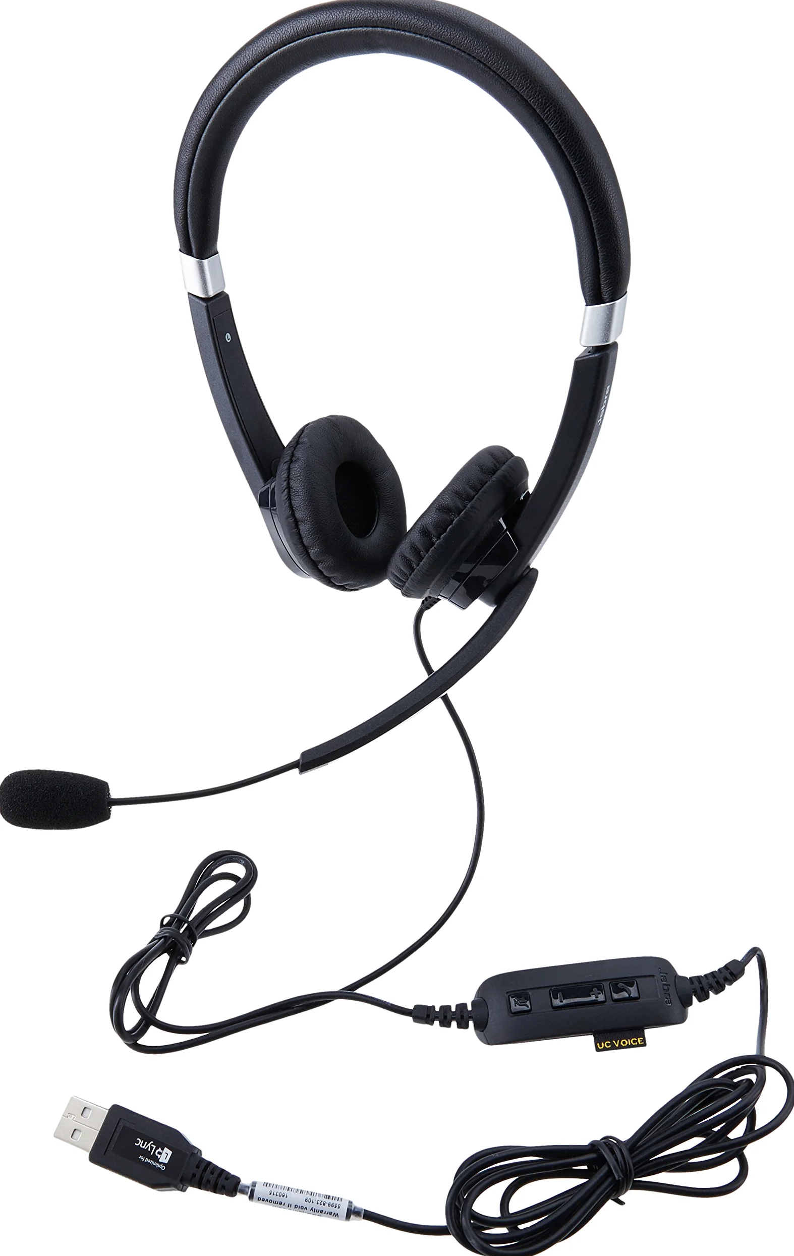 Jabra - Cuffie USB Duo UC MS Voice 550 con riduzione del rumore, colore: Nero