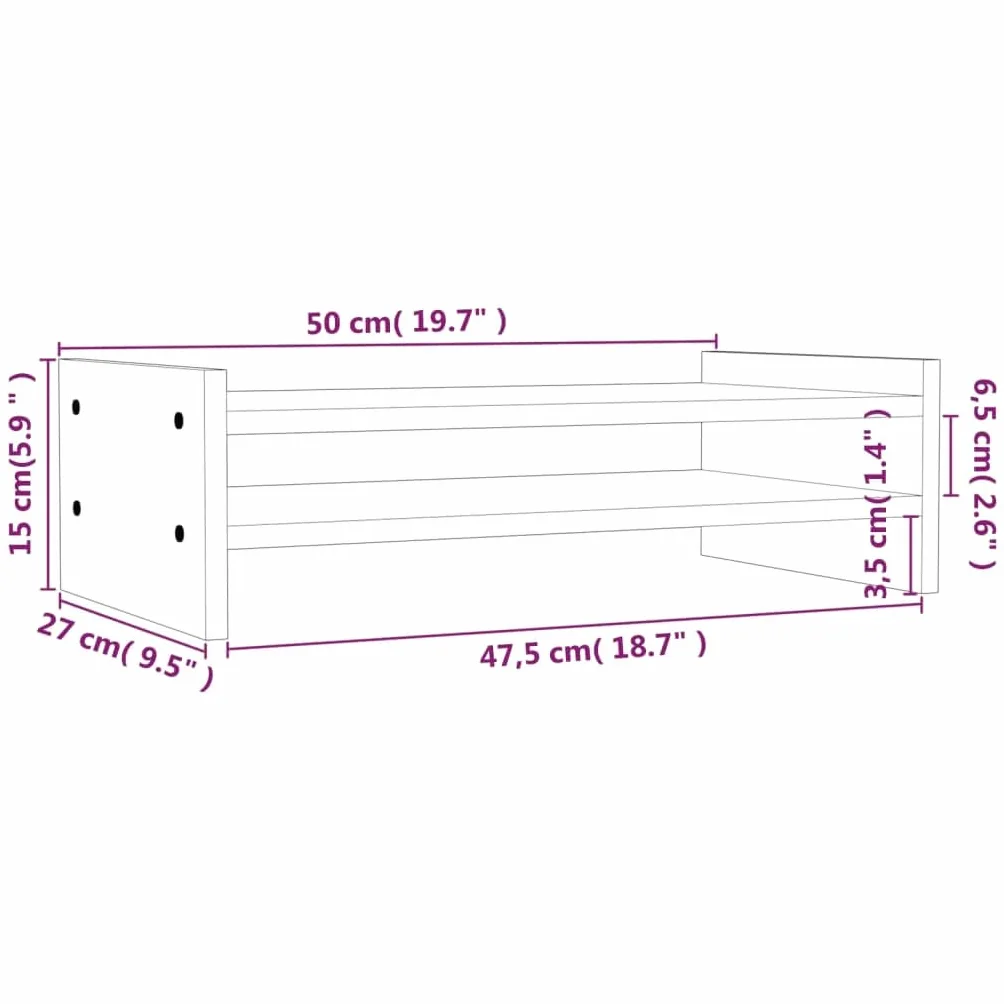 Supporto per monitor 50 x 27 x 15 cm in legno di pino solido 02_0004423