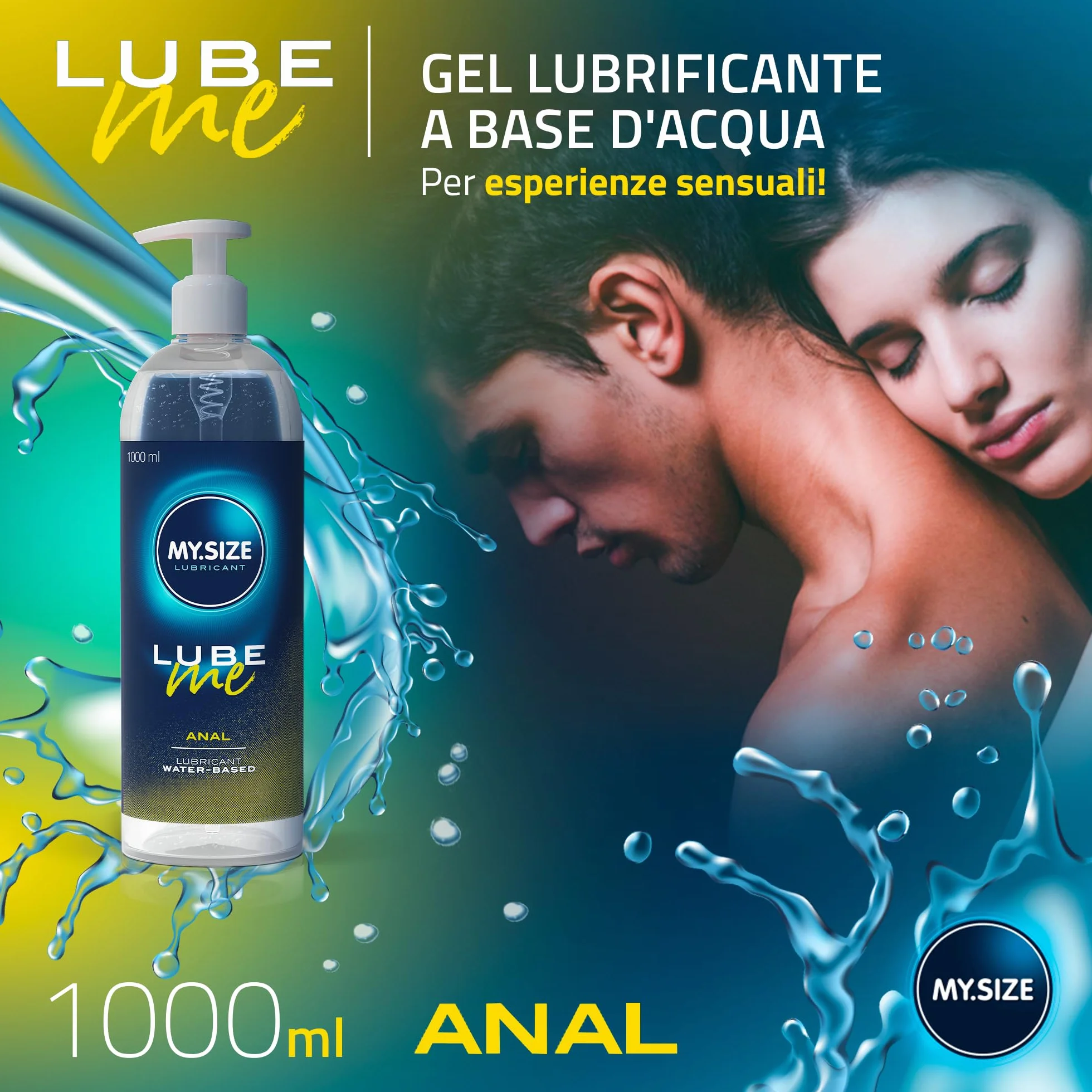 MY.SIZE Lube Me gel lubrificante Premium Anale 1000 ml lubrificante extra viscoso a base acqua