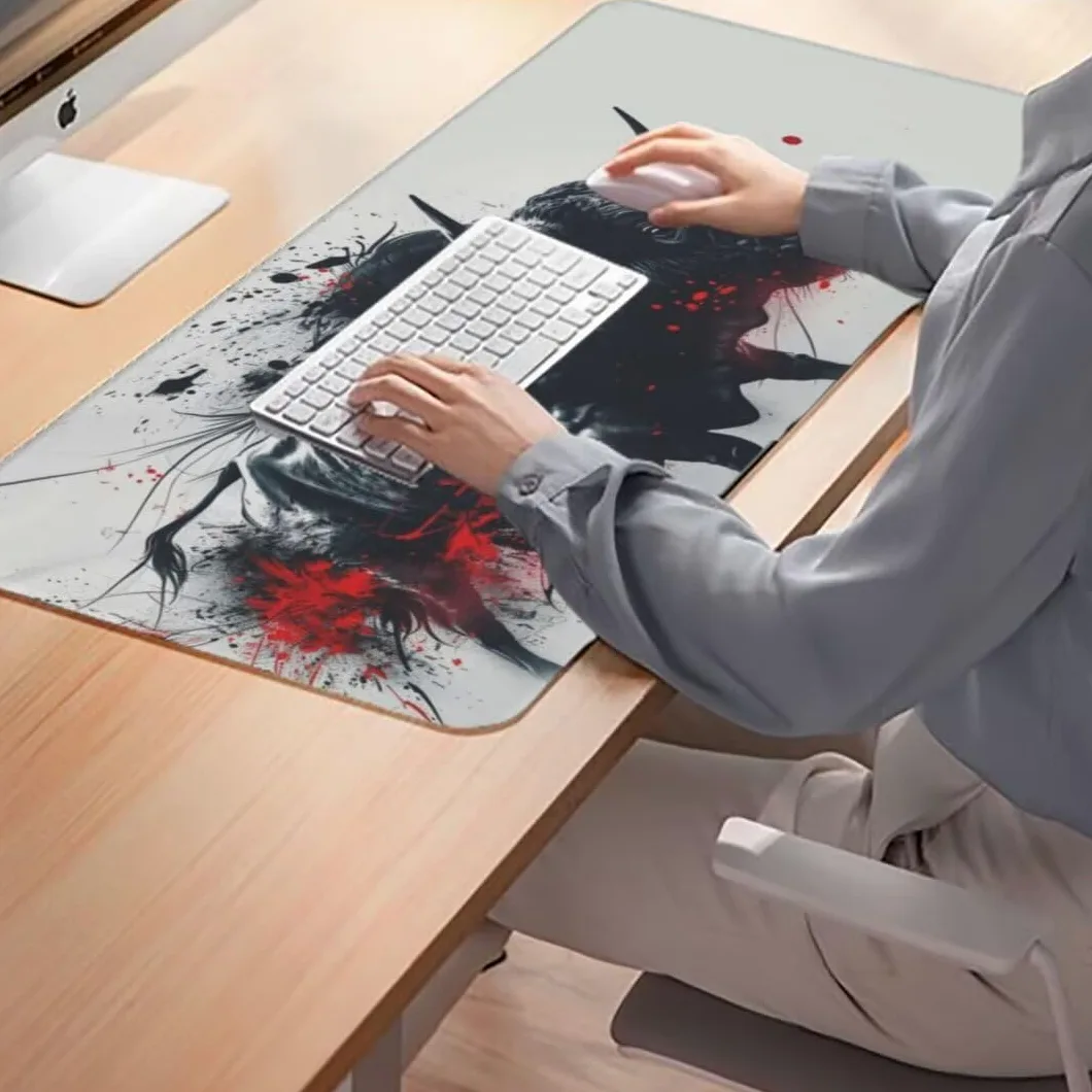 Tappetino Mouse Oscurità Tappetino Mouse XXL 1600 x 800 mm, Mucca Tappetino Scrivania con Base In Gomma Antiscivolo, Tappetino Mouse Gaming Impermeabile Mouse Pad, Maggiore Precisione e Velocità qw688