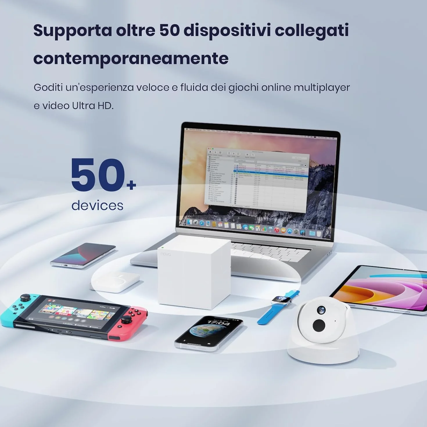 Tenda Nova MW6 WiFi Mesh, Dual Band AC1200 con Copertura Fino a 2-4 camere da letto, 2 Porte Gigabit Ethernet, Modalità Router e Access Point, Parental Control, Confezione da 2 Pezzi