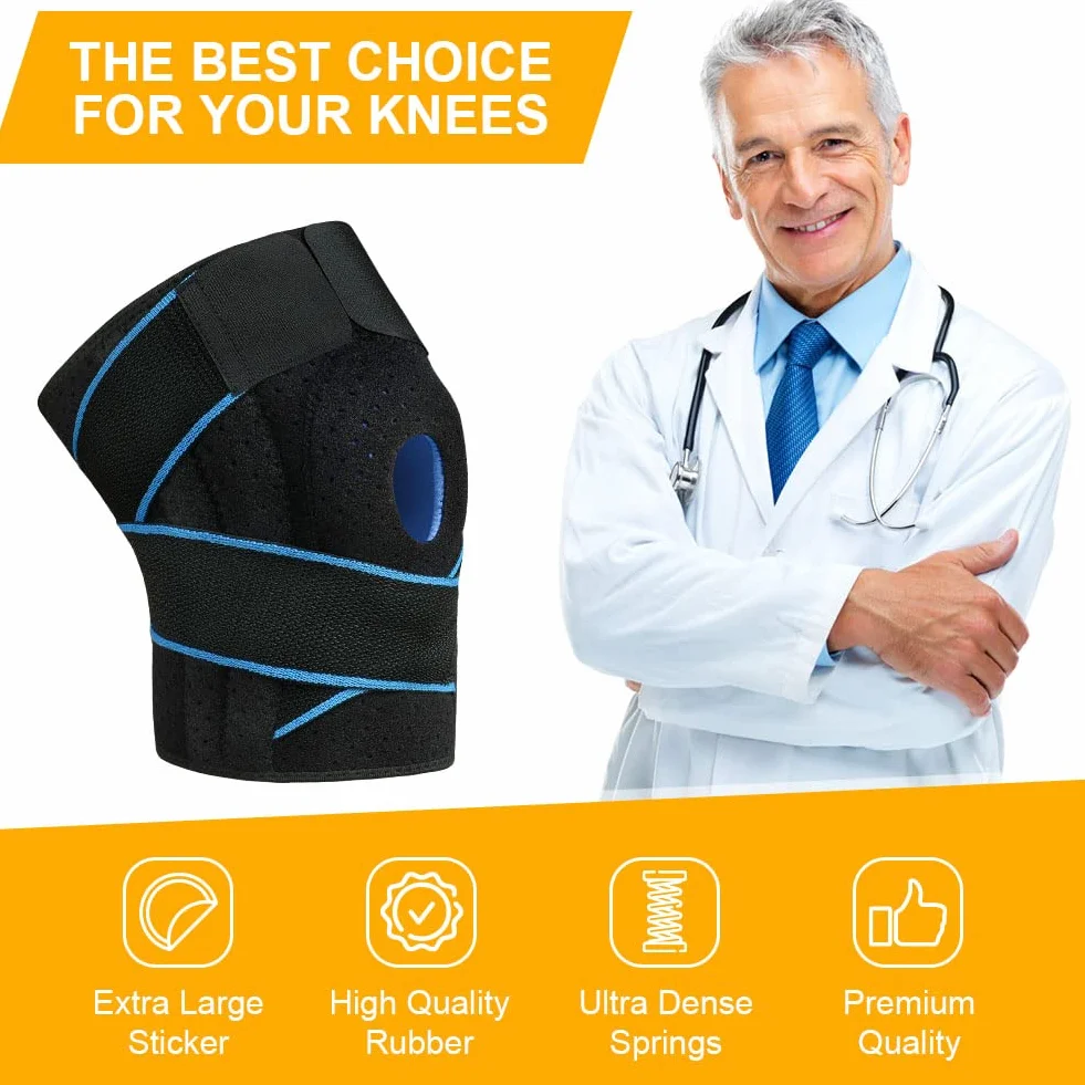 ACWOO Tutore Ginocchio Ortopedico Regolabile Neoprene per Corsa Lesioni Menisco Artrite