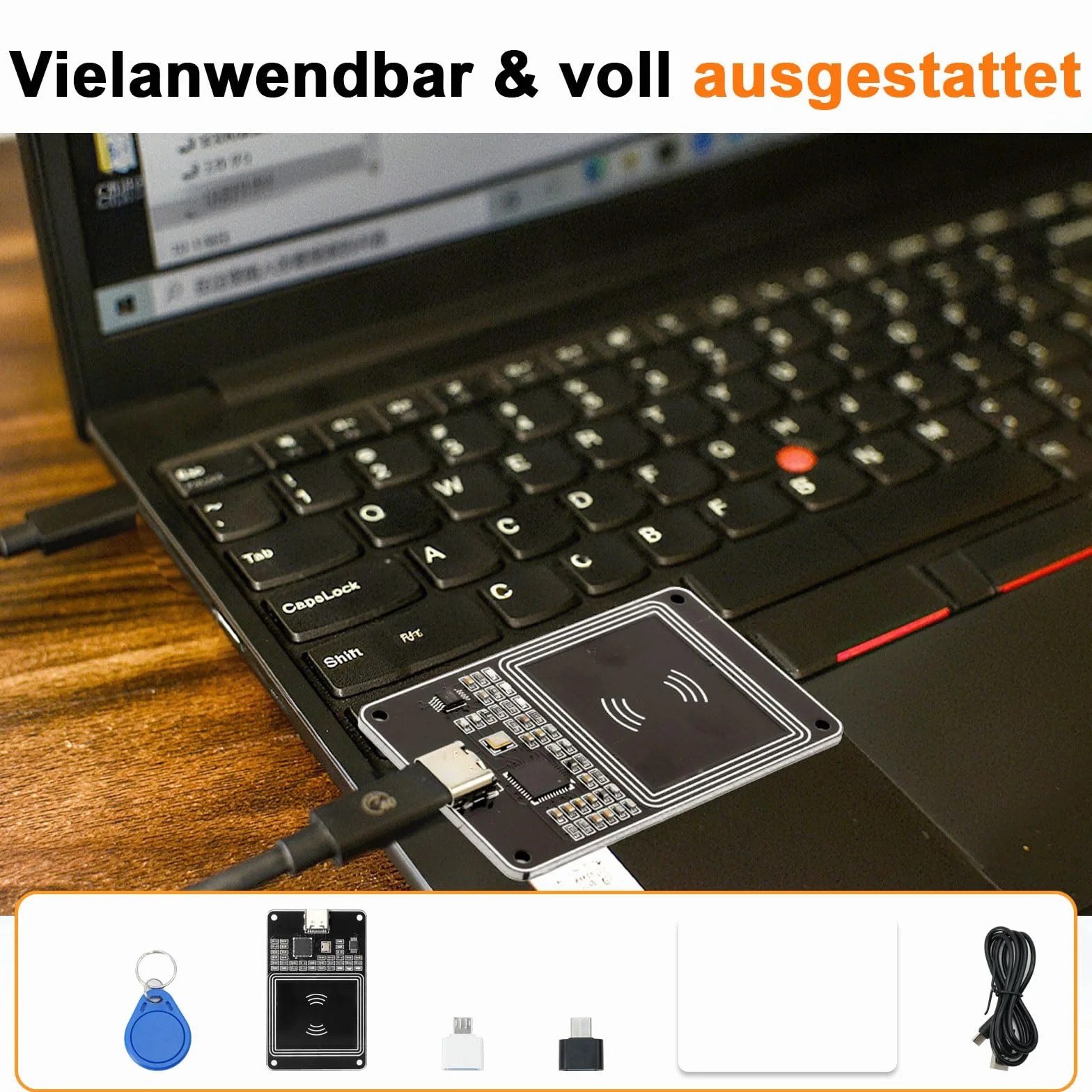 PN532 NFC Modulo RFID V2 Kit, lettore NFC per compatibilità supporta I2C SPI HSU con portata fino a 7 cm incluso shifter di livello compatibile con Arduino e Android